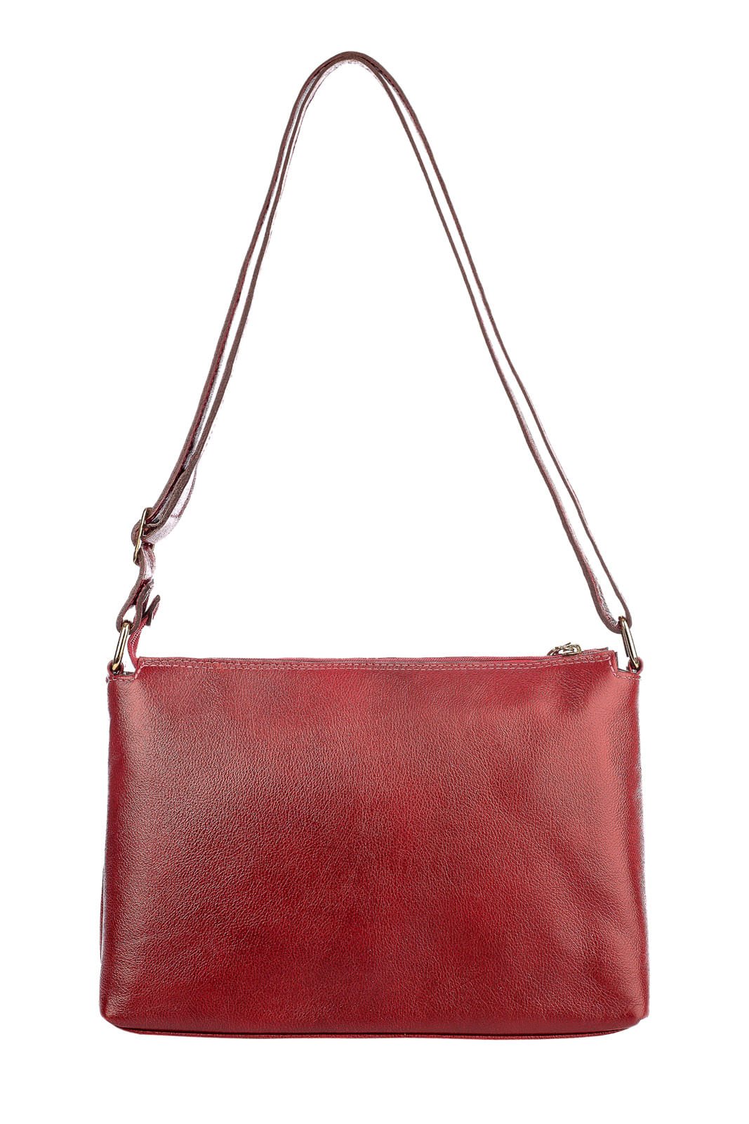 Bolsa de couro liso tiracolo Ninna Vermelho 6