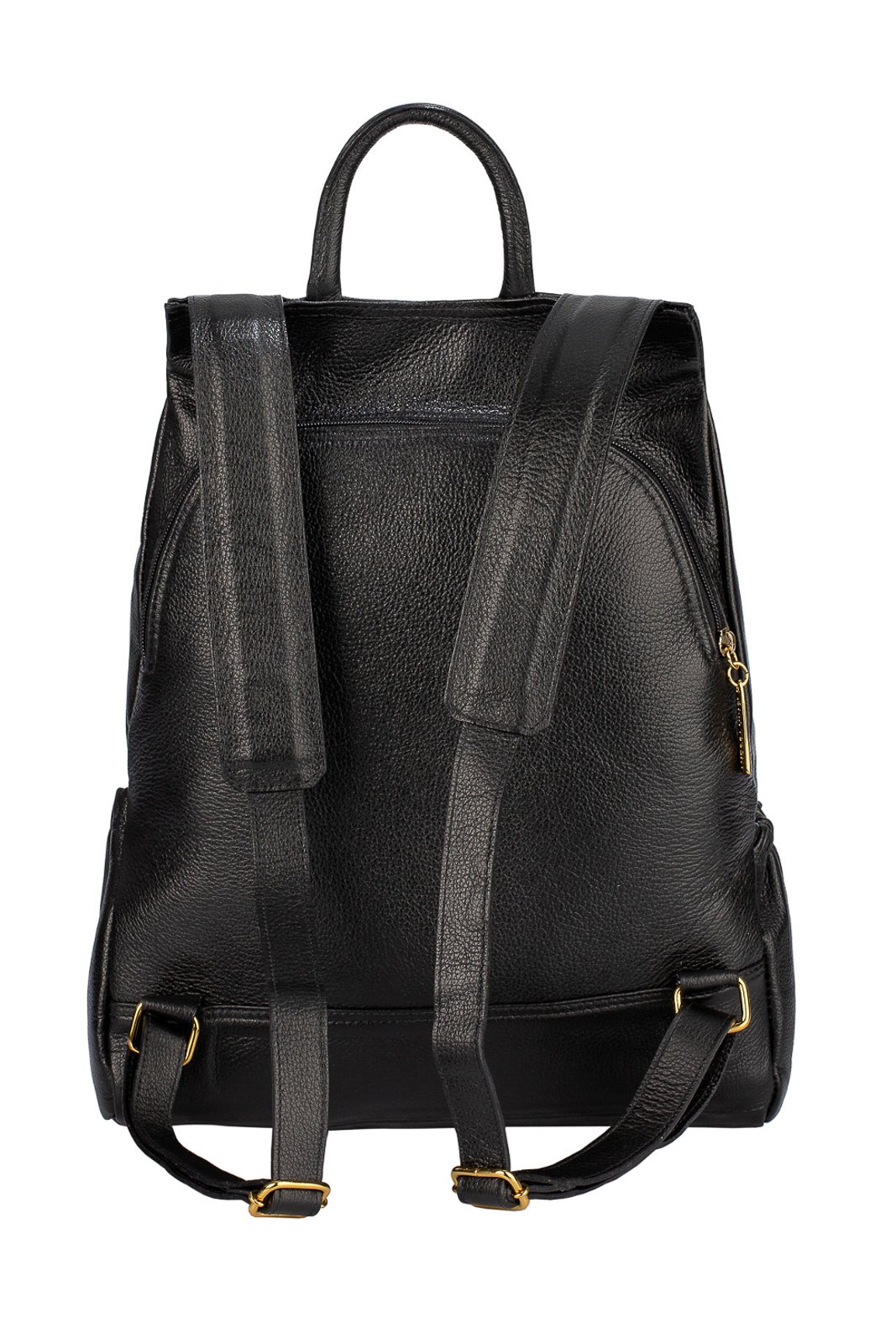 Mochila antifurto de couro liso Suelen Preto 6