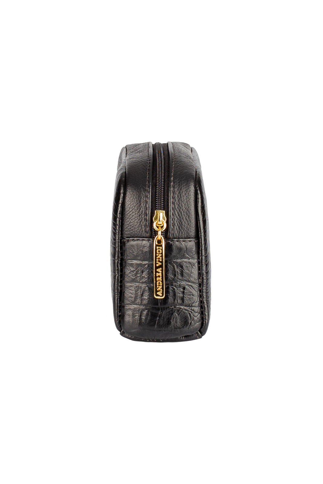 Necessaire grande de couro croco Adriana Preto 3