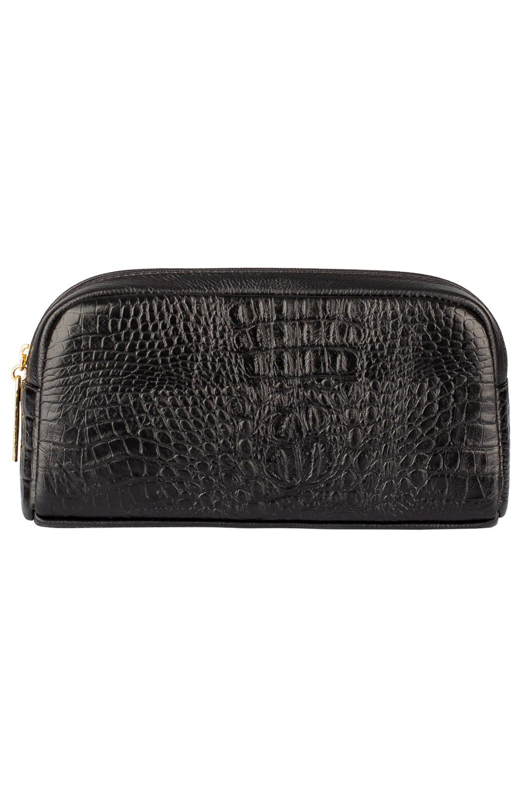 Necessaire grande de couro croco Adriana Preto 6