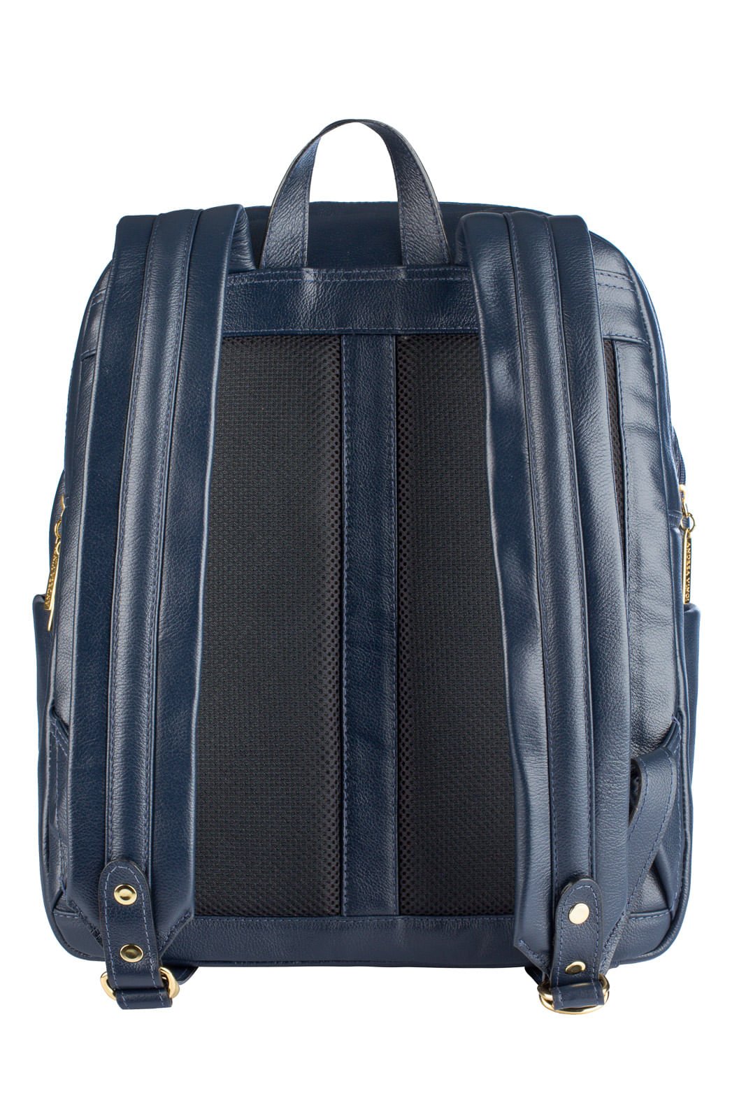 Mochila grande de couro croco Marcela Azul 6