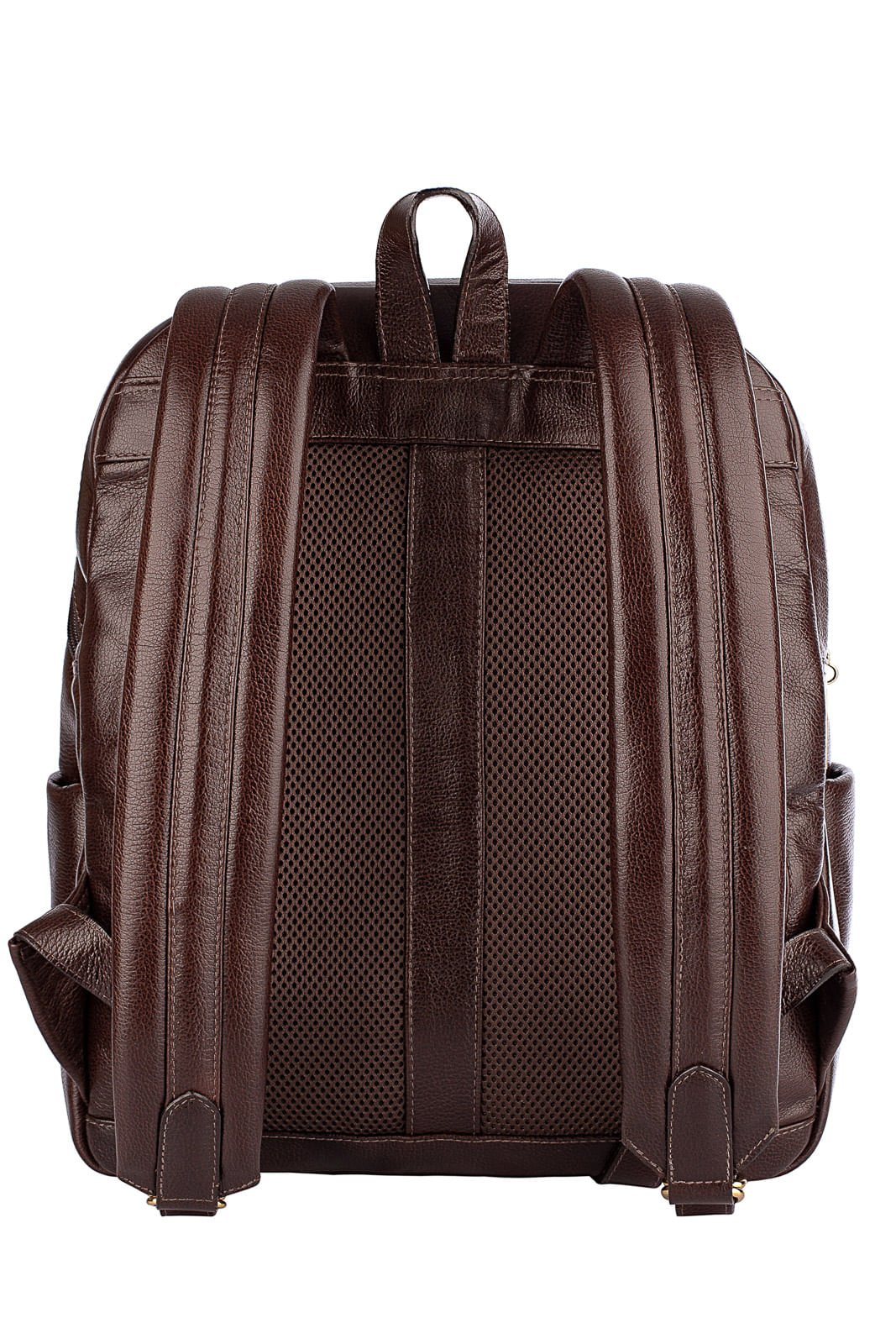 Mochila grande de couro croco Marcela Marrom 6