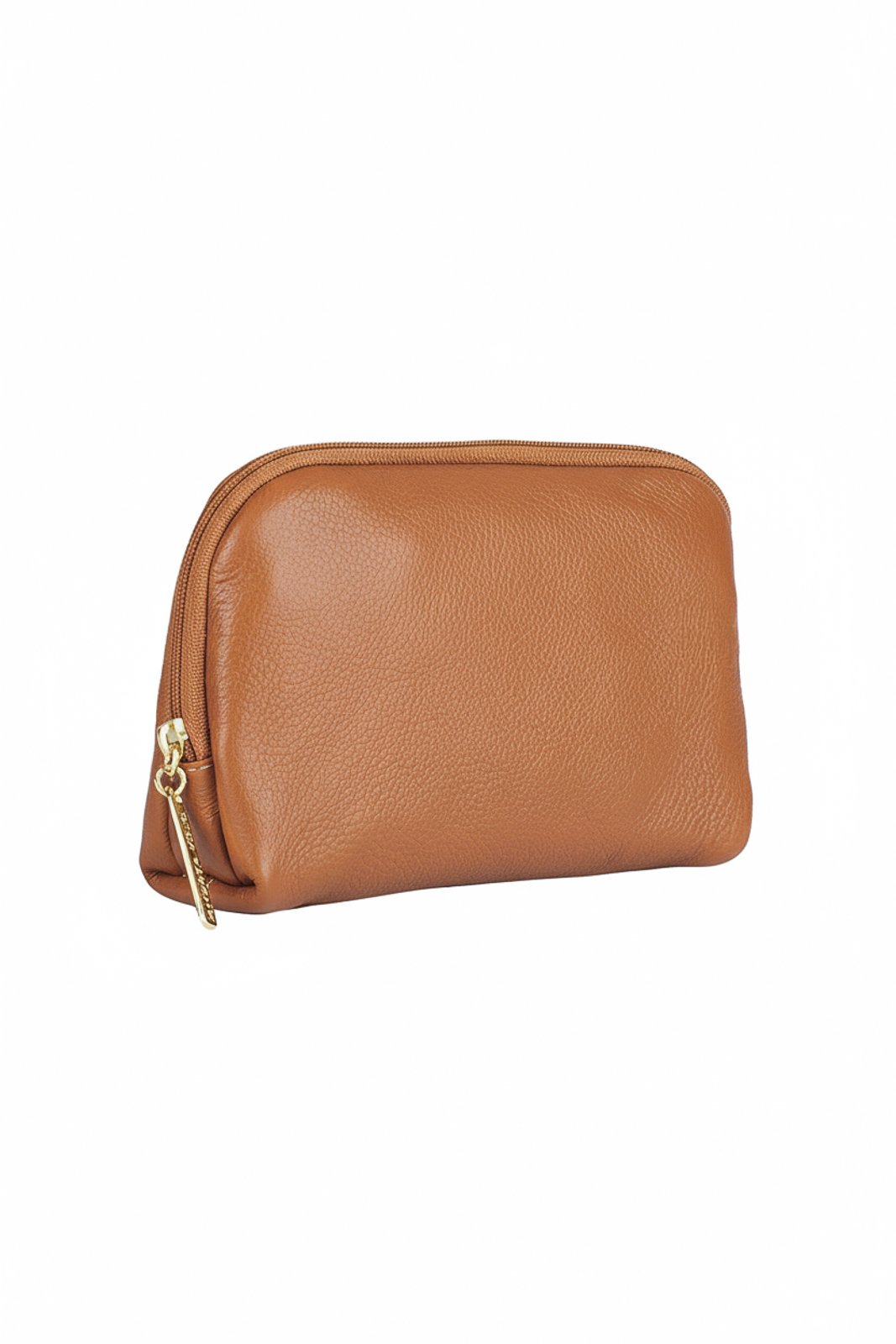 Necessaire pequena de couro liso Duda Caramelo 3