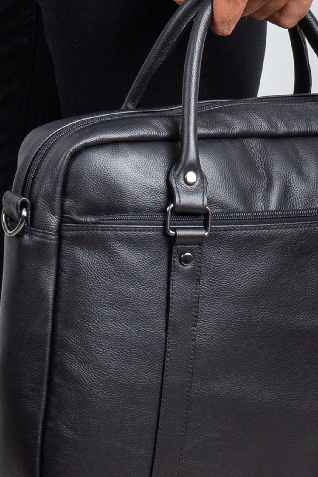 Pasta executiva de couro Scott Preto 3