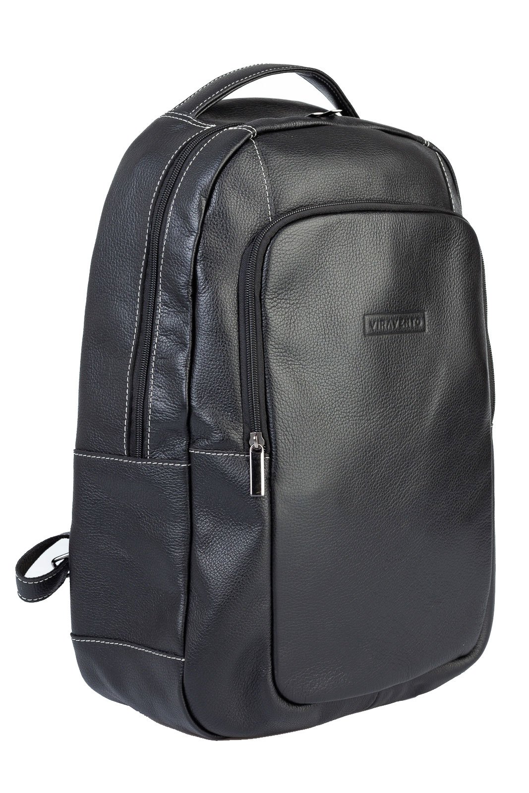 Mochila de couro executiva para notebook Oliver Preto 2