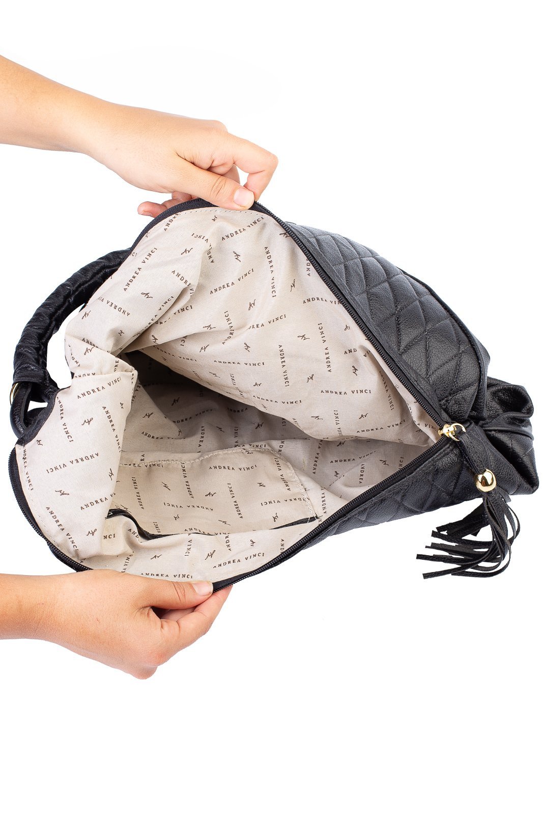 Bolsa de ombro em couro matelasse Carmen Preto 5