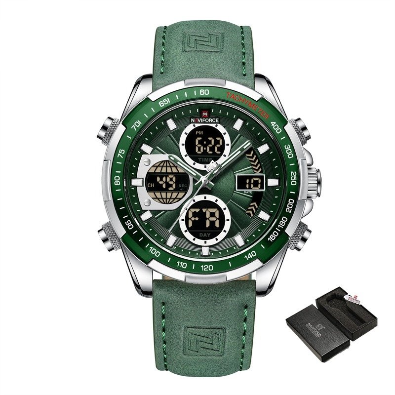 Rlogio  naviforce moda militar relogios para homens luxo esportes Verde 1