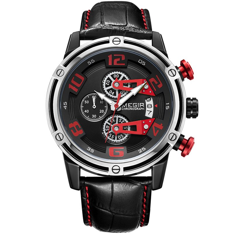 Megir Orologio Cronografo Impermeabile Da Uomo Quadrato Di Lusso Per Affari Di Megir P 18721877