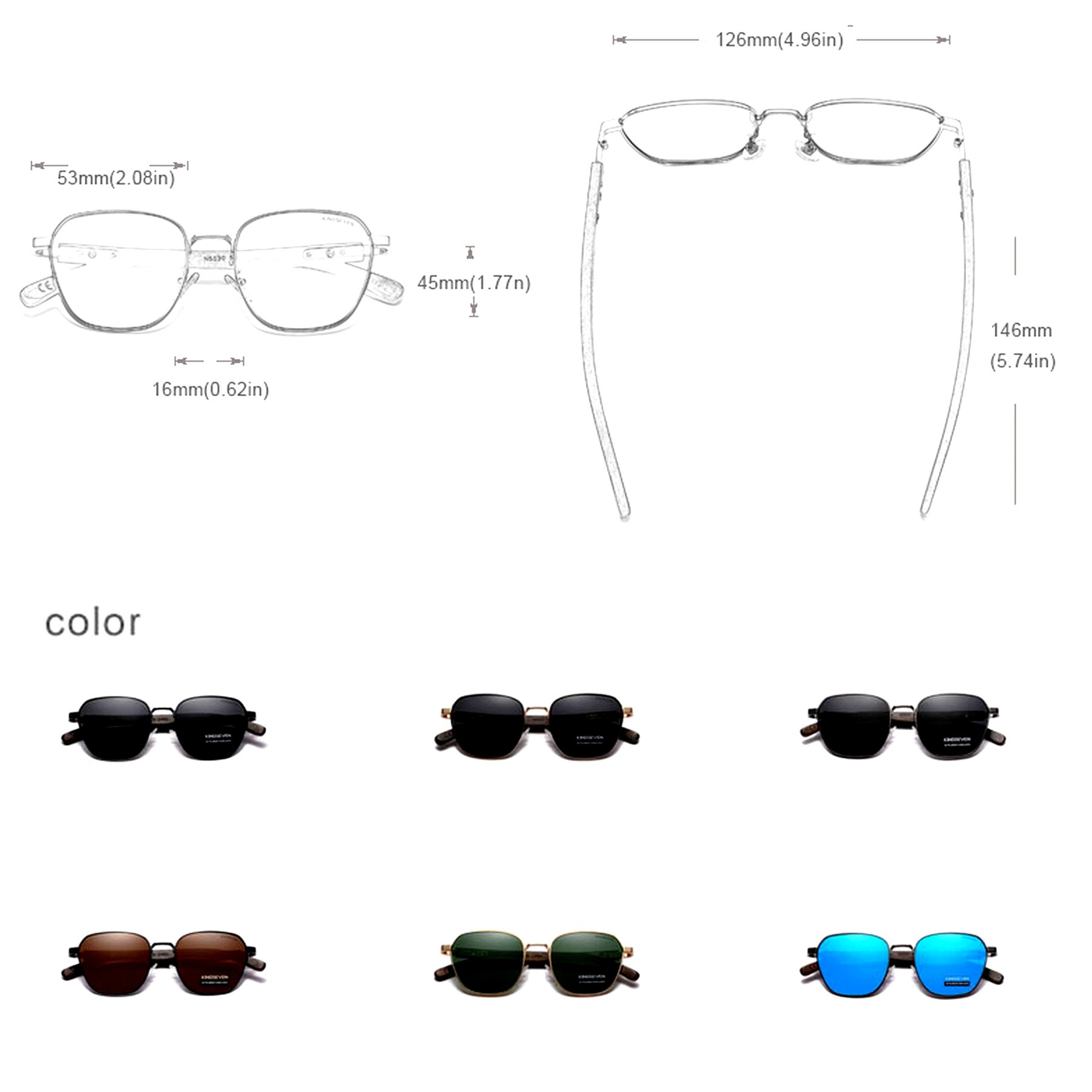 Oculos de sol Polarizado Hastes Madeira para Homens e Mulheres Protecao UV400 Verde 5