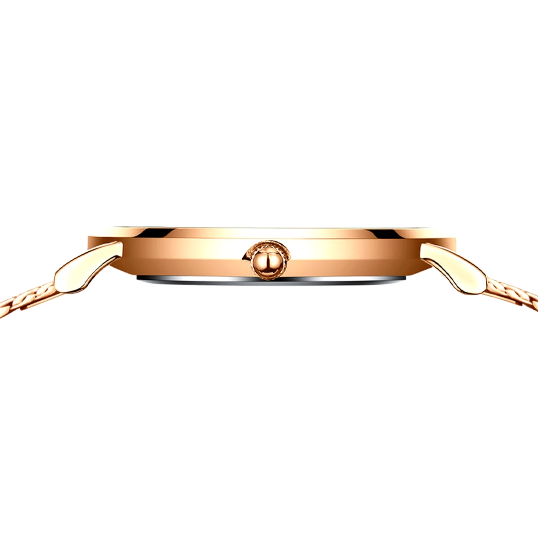 Relogio de Quartzo Feminino Analogico Design Casual  em  Aco inoxidavel  Rosa 3