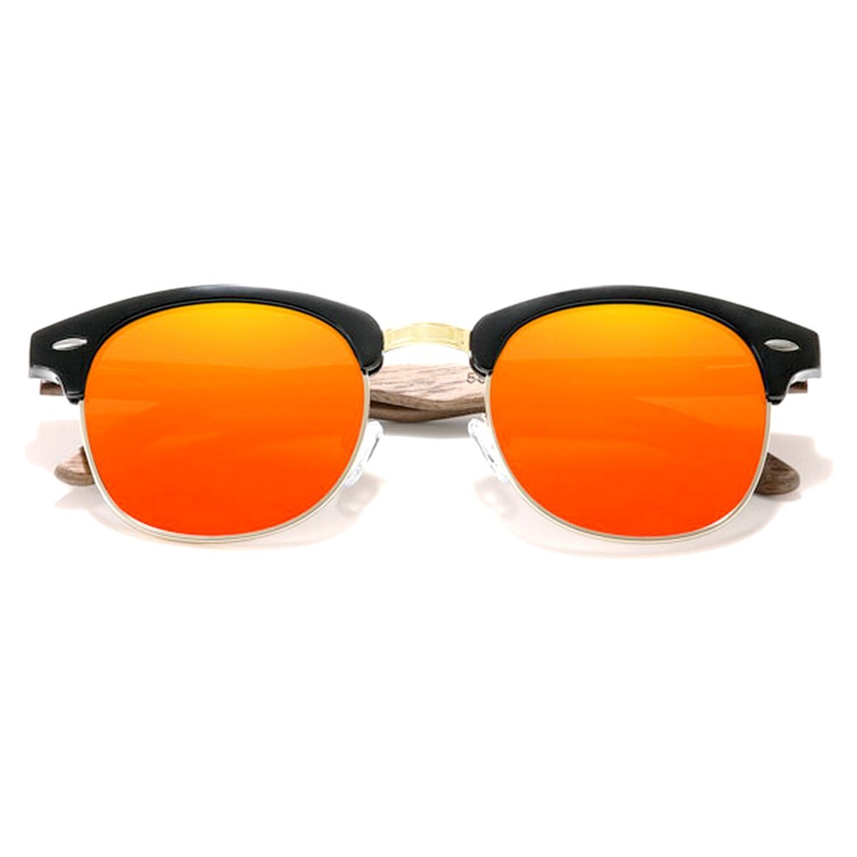 oculos de sol polarizados artesanal retro kingseven madeira - Laranja Laranja 2
