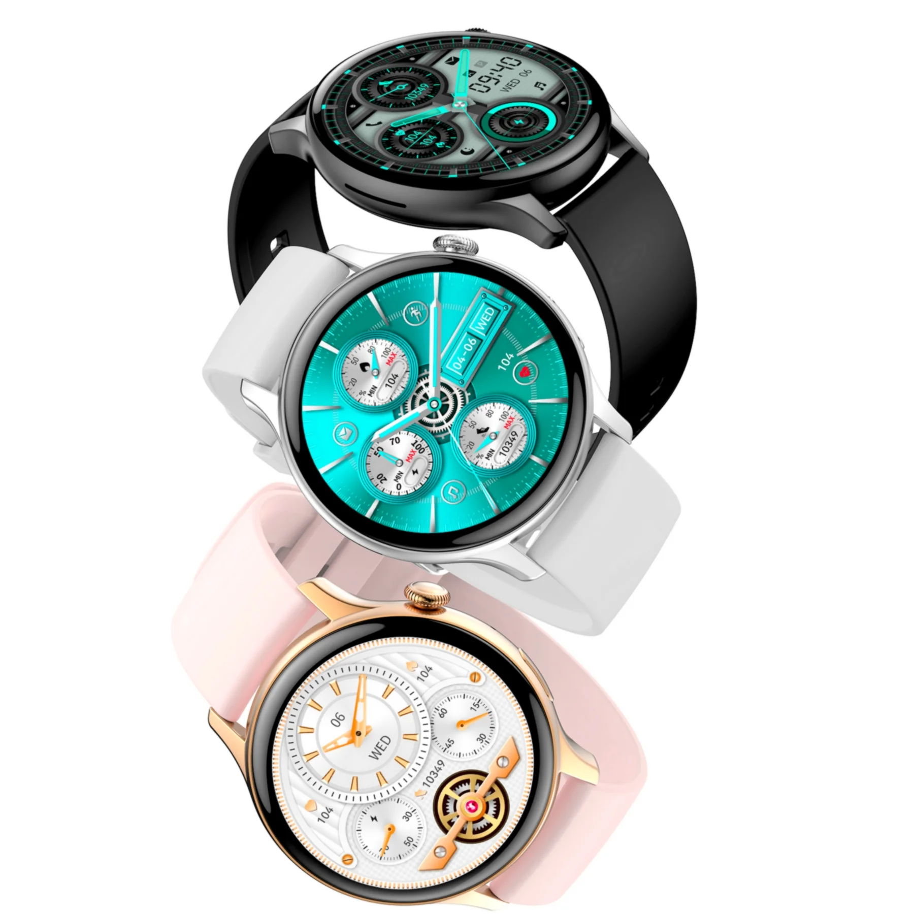 Relogio Inteligente Impermeavel para Homens e Mulheres, Chamada Bluetooth, Tela Amoled HD Cinza 2