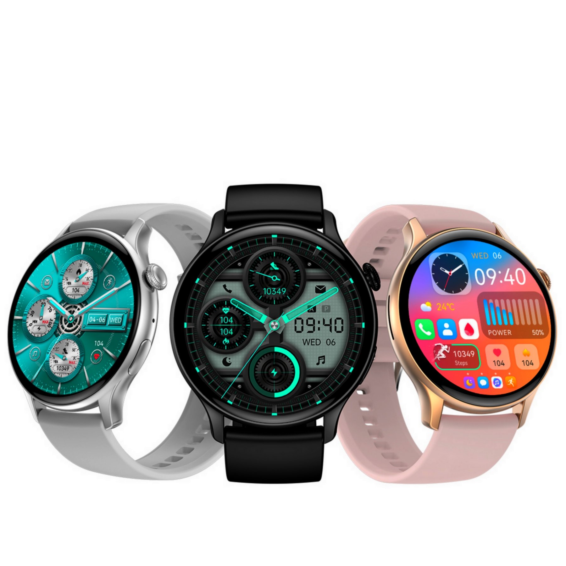 Relogio Inteligente Impermeavel para Homens e Mulheres, Chamada Bluetooth, Tela Amoled HD Cinza 10