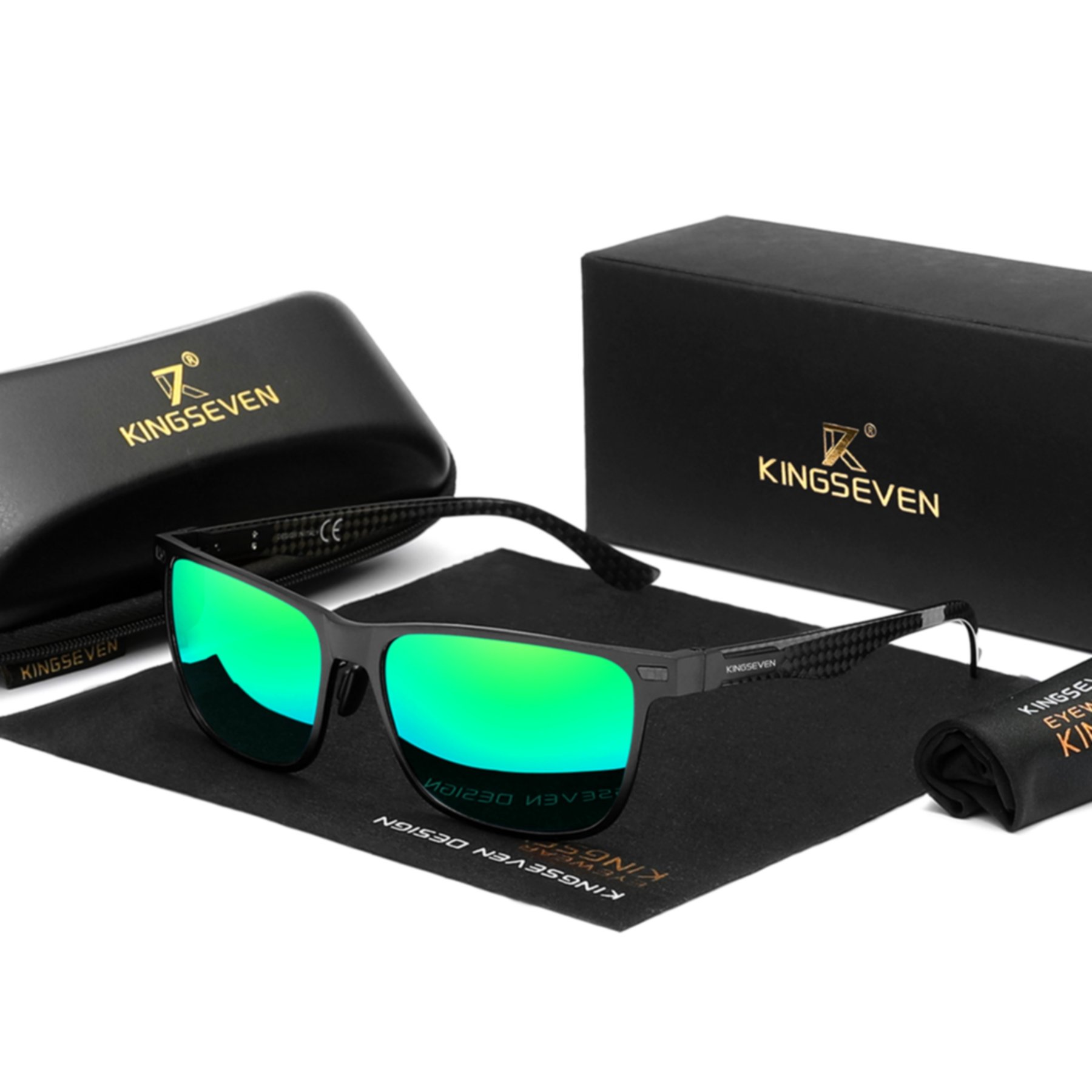 Oculos de Sol Masculino Polarizado Design Piloto com Protecao UV400 Verde 3