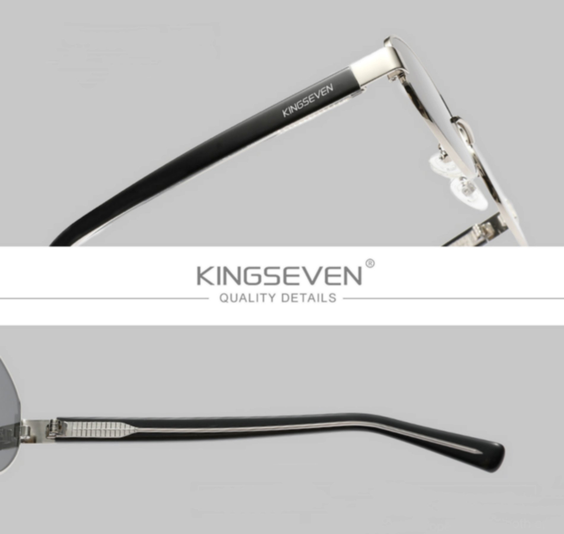 Oculos de Sol Unissex Polarizado Design Retro Oval com Protecao Uv400 Prata 3