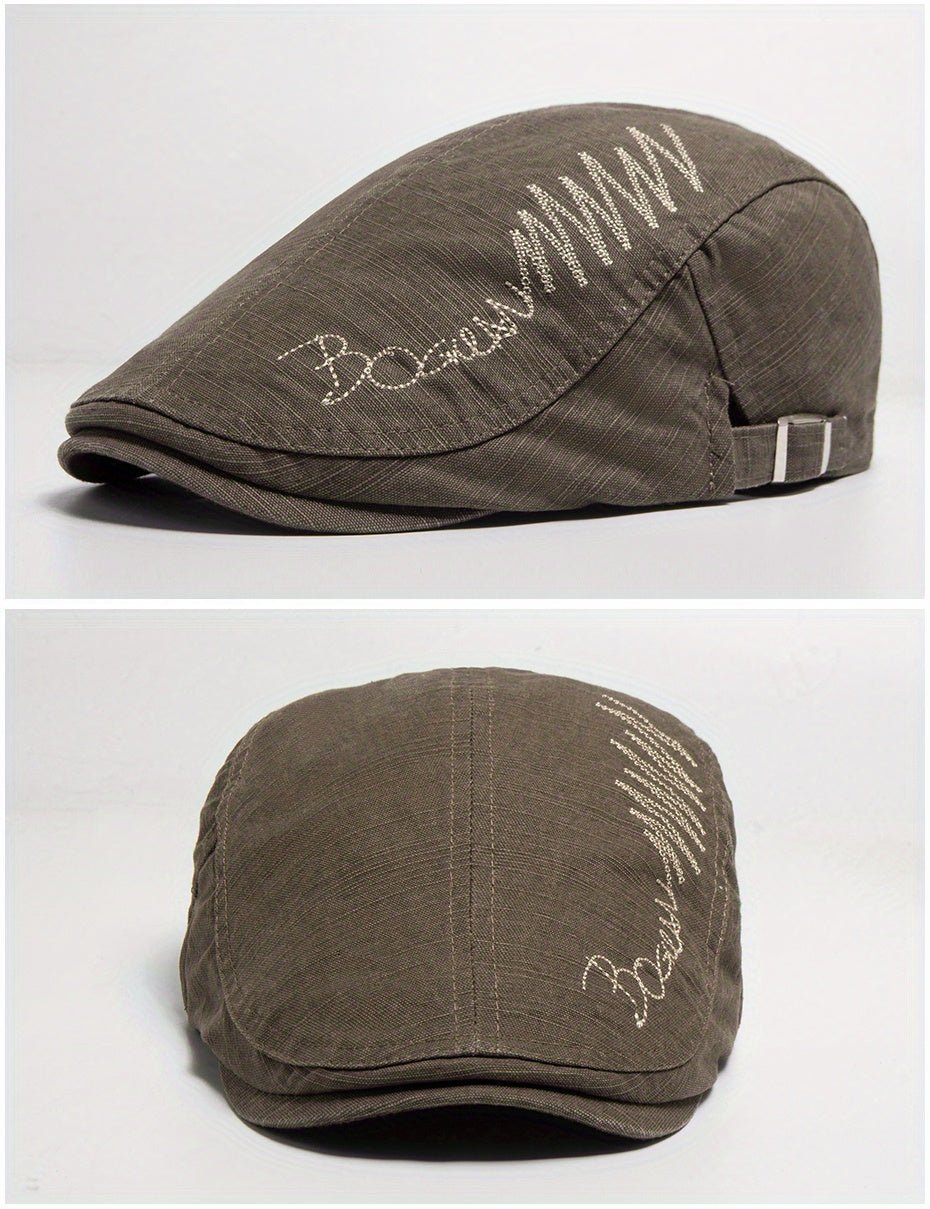 Boina Ajustvel com Letras Bordadas Estilo Fashion Verde 2
