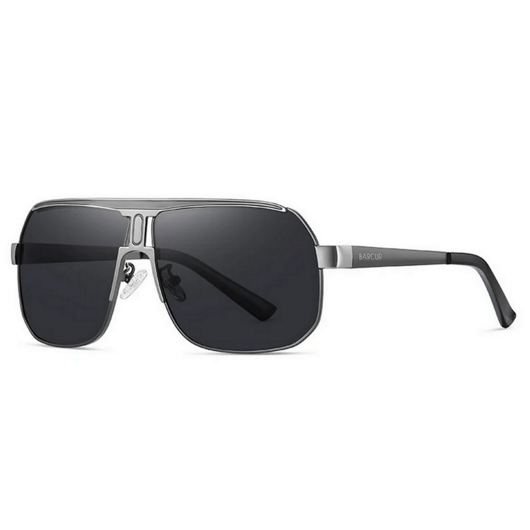 Oculos de Sol Esportivo Masculino Conducao Protecao Lente Polarizada UV400 Cinza Escuro 1