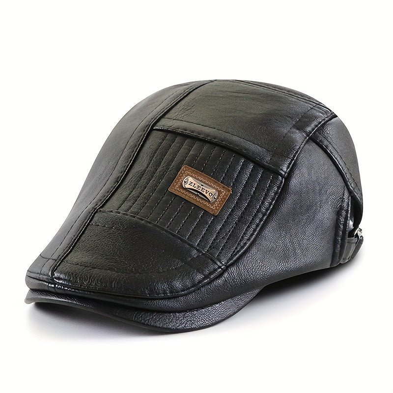 Boina de couro sintetico estilo duckbill, padrao unissex, opcao ideal para presentes