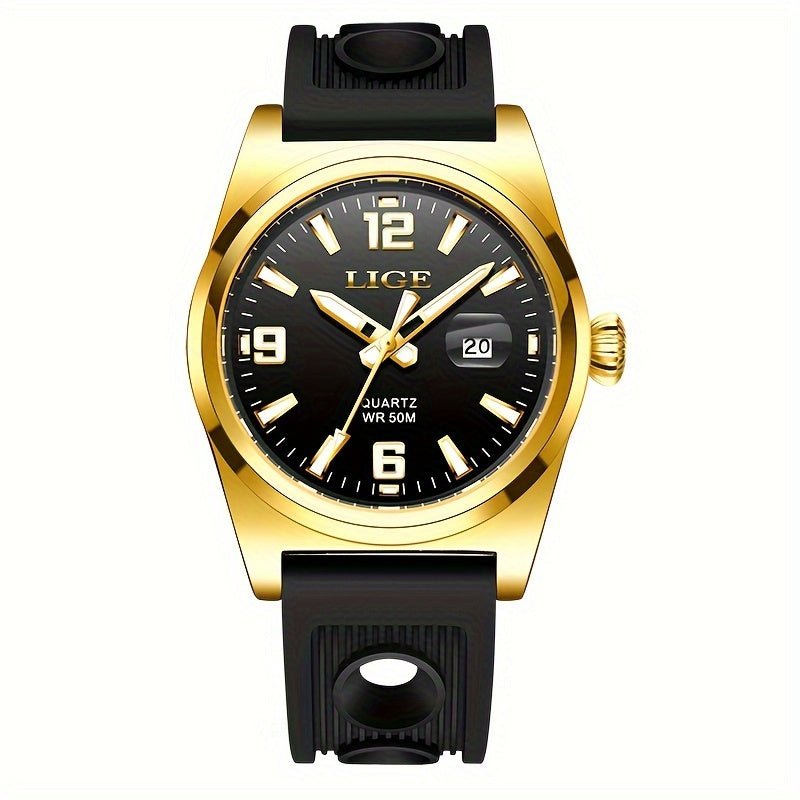 Relogio Esportivo de Quartzo Estilo Vintage Masculino Impermeavel  50m Display Luminoso