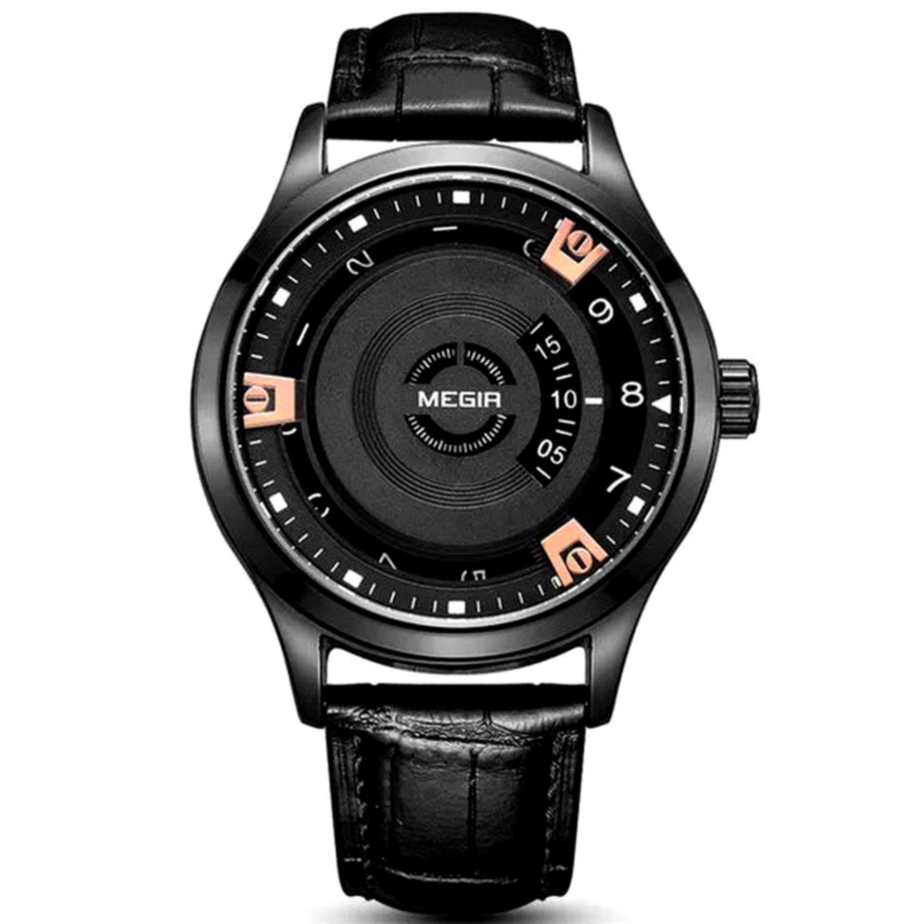 Relogio Analogico Masculino Esportivo Design Criativo A Prova Dagua 3atm  Preto 1