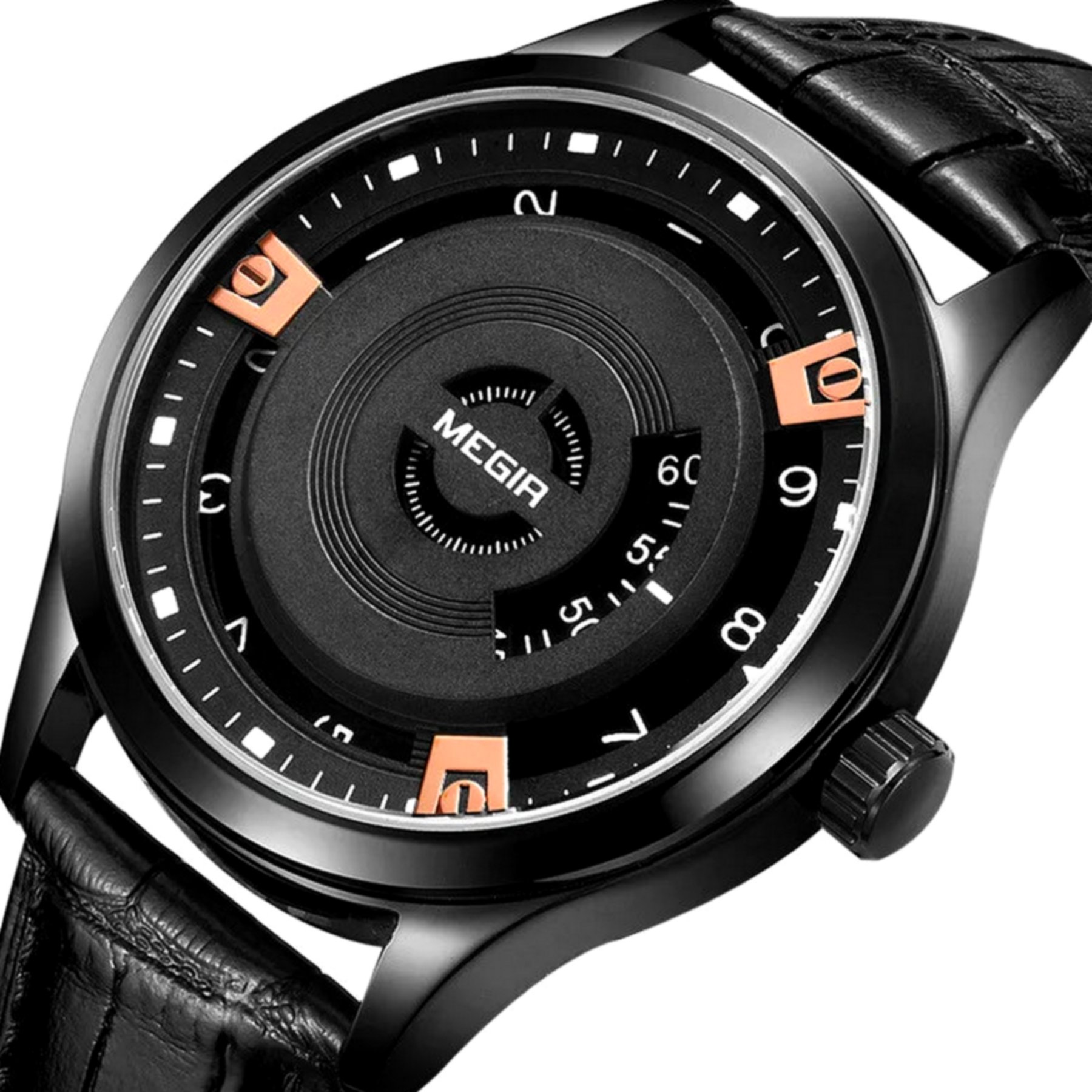 Relogio Analogico Masculino Esportivo Design Criativo A Prova Dagua 3atm  Preto 2