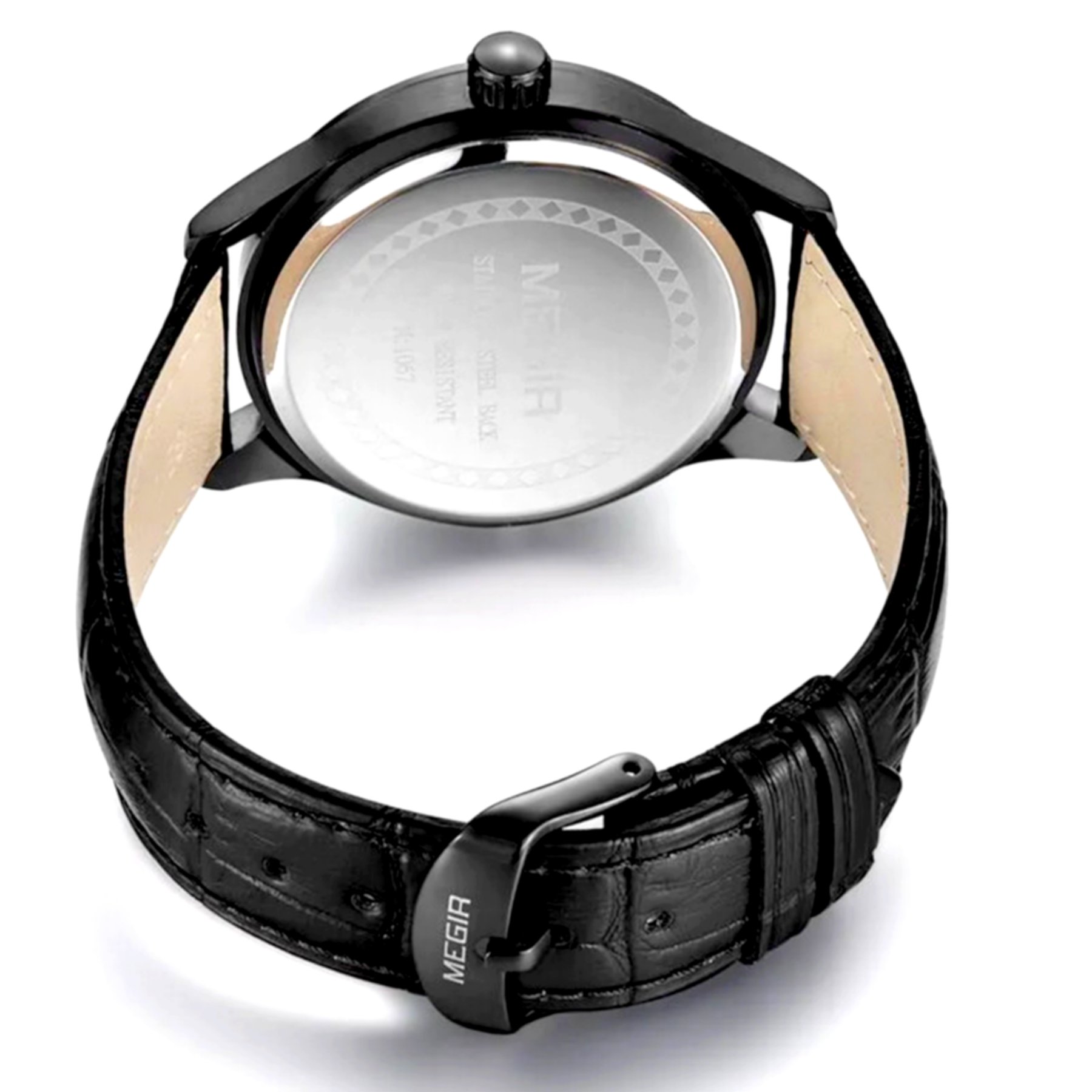 Relogio Analogico Masculino Esportivo Design Criativo A Prova Dagua 3atm  Preto 3