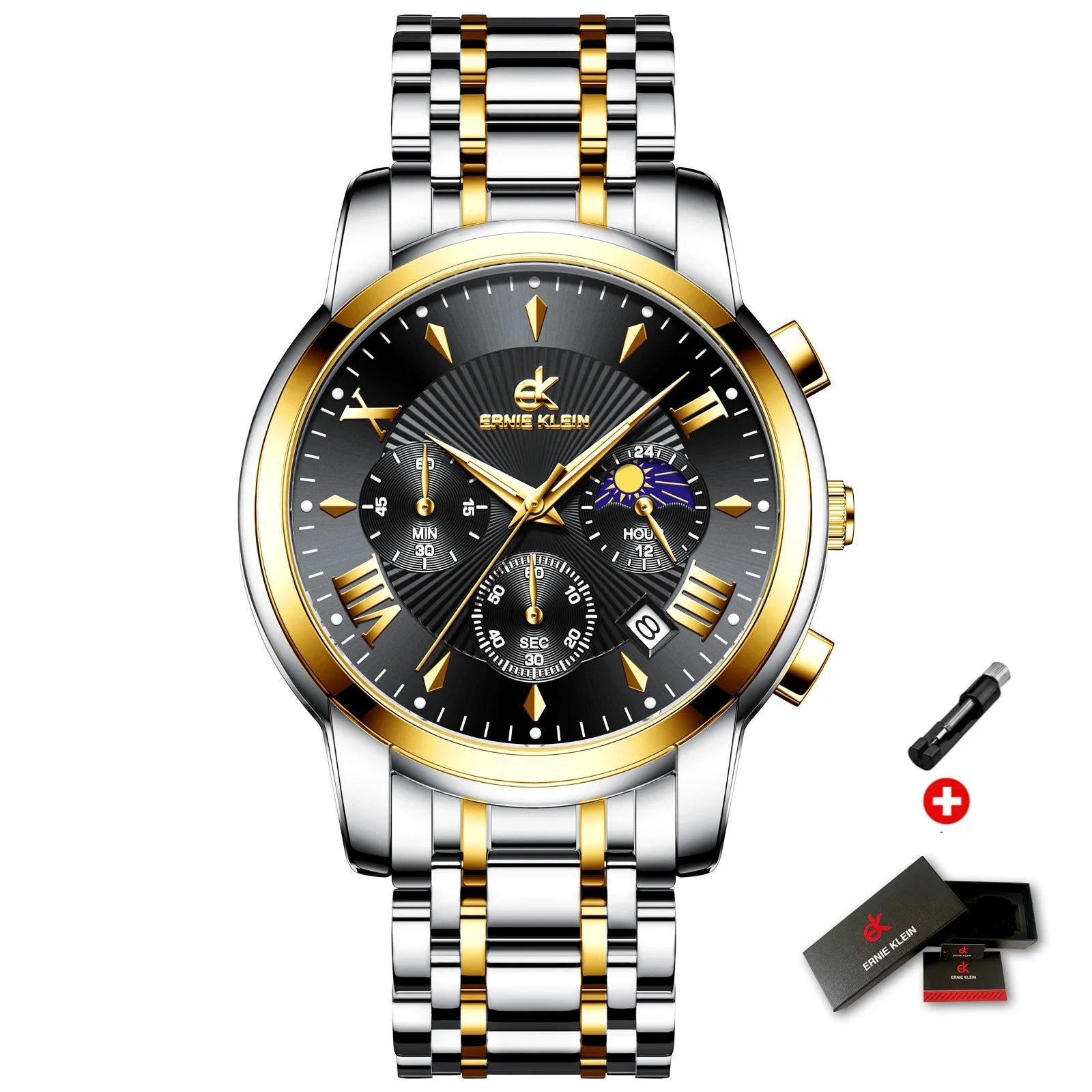 Relogios masculino marca superior multifuncional cronografo quartzo Multicores 1