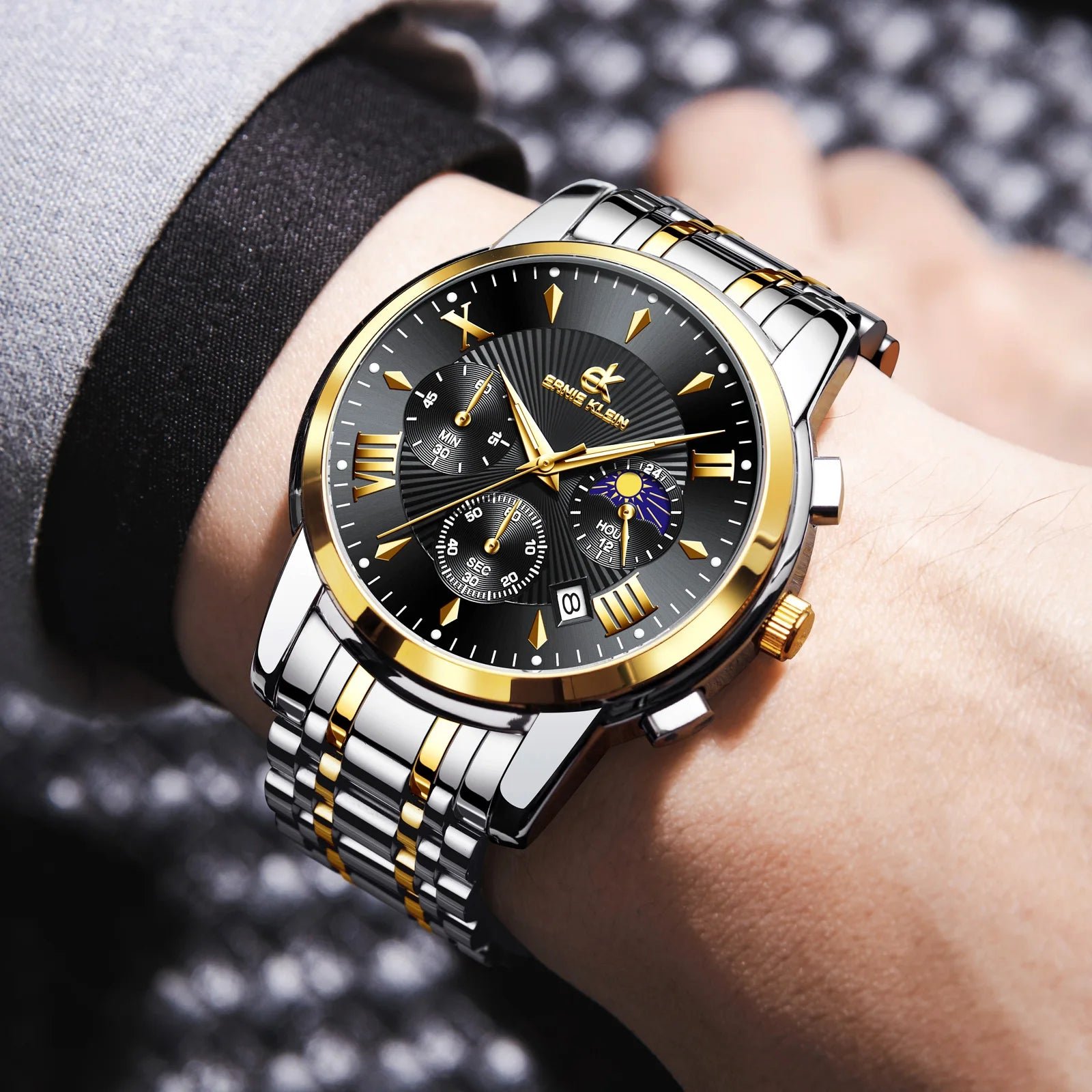 Relogios masculino marca superior multifuncional cronografo quartzo Multicores 3