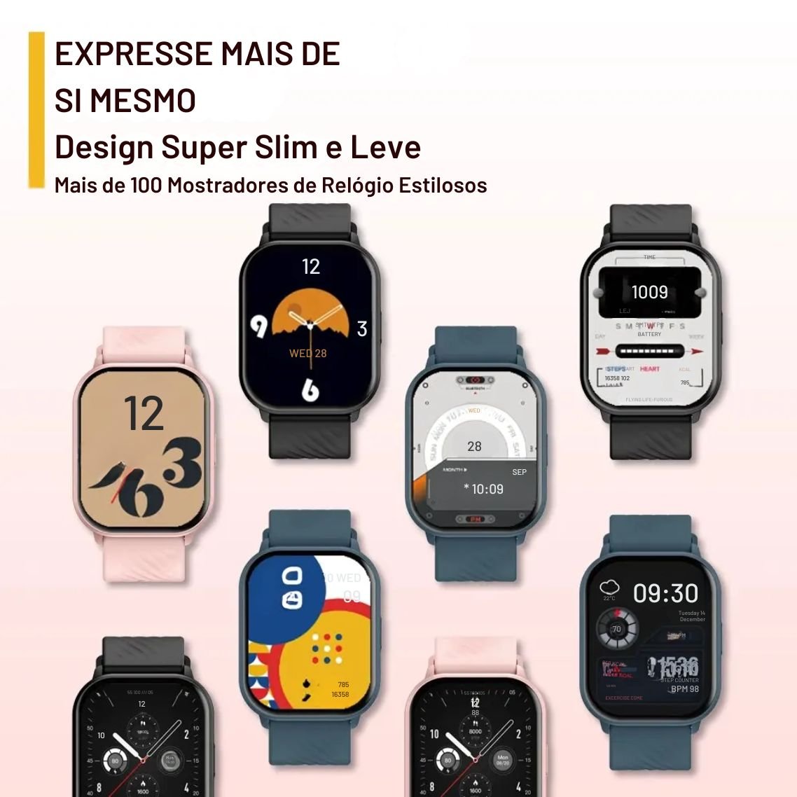 Relogio Inteligente, Ultra Grande, 2.03 Tela HD, Monitor de Saude Preto 3