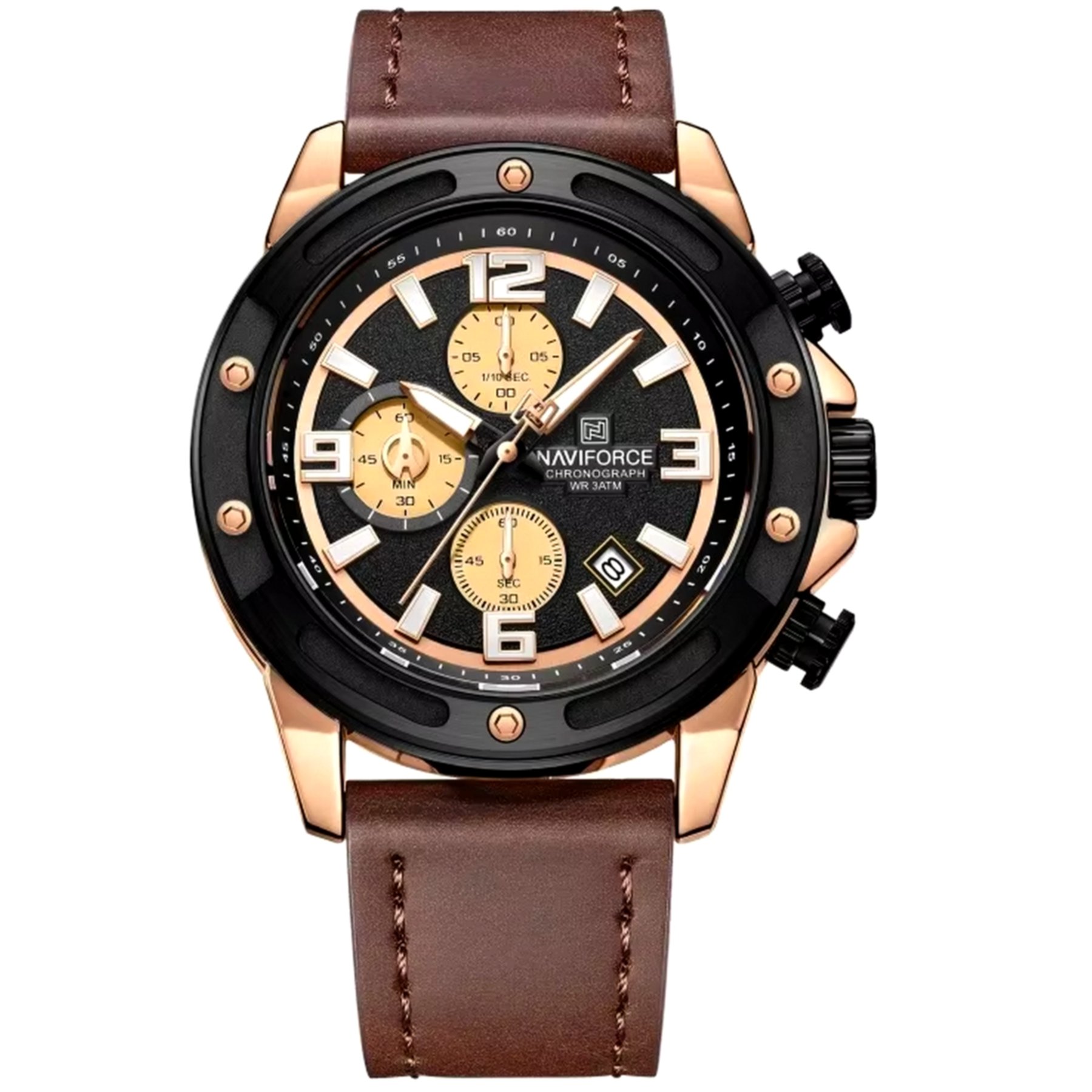 Cor Marrom/Dourado