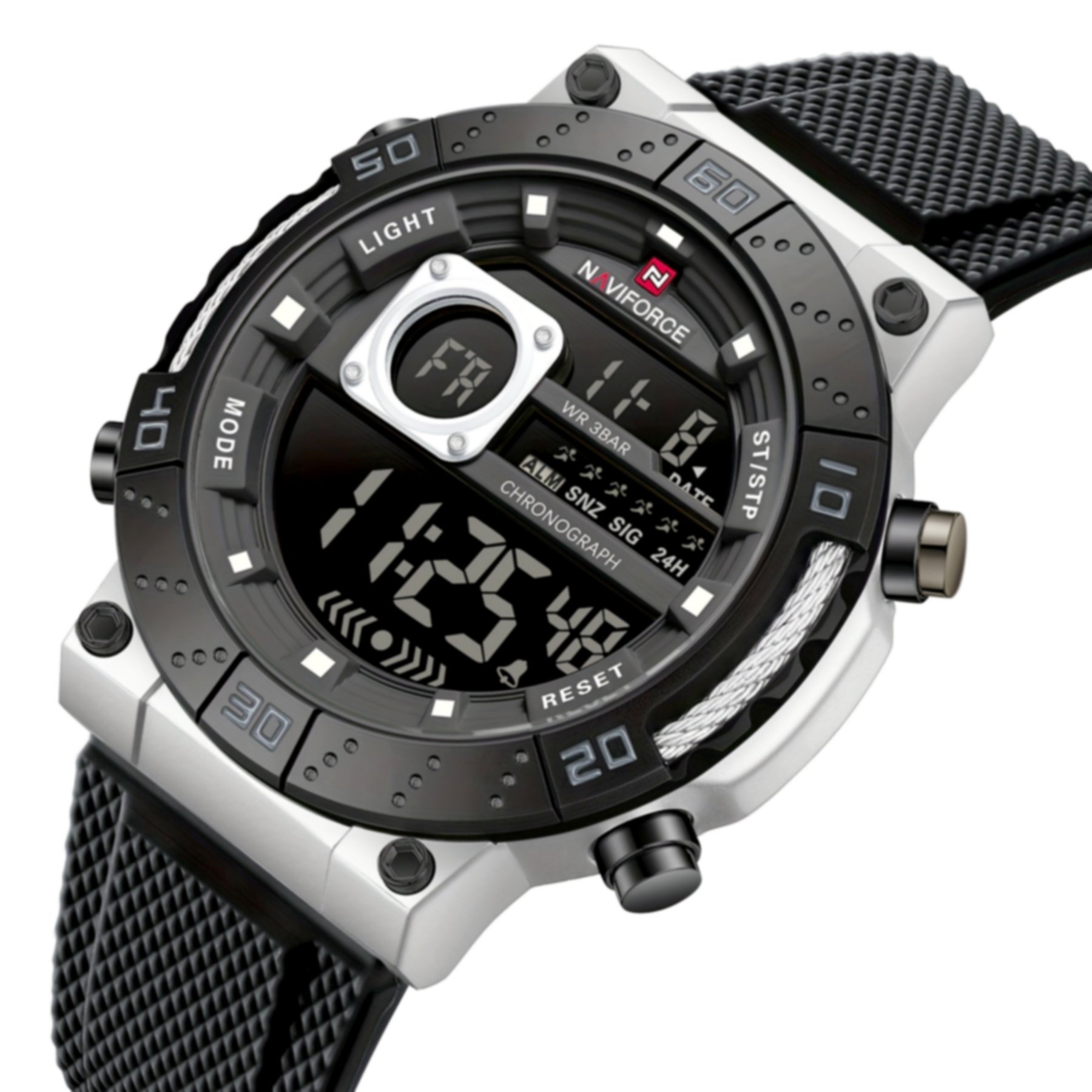 Relogio Esportivo Digital Masculino Pulseira de Silicone Texturizada ...
