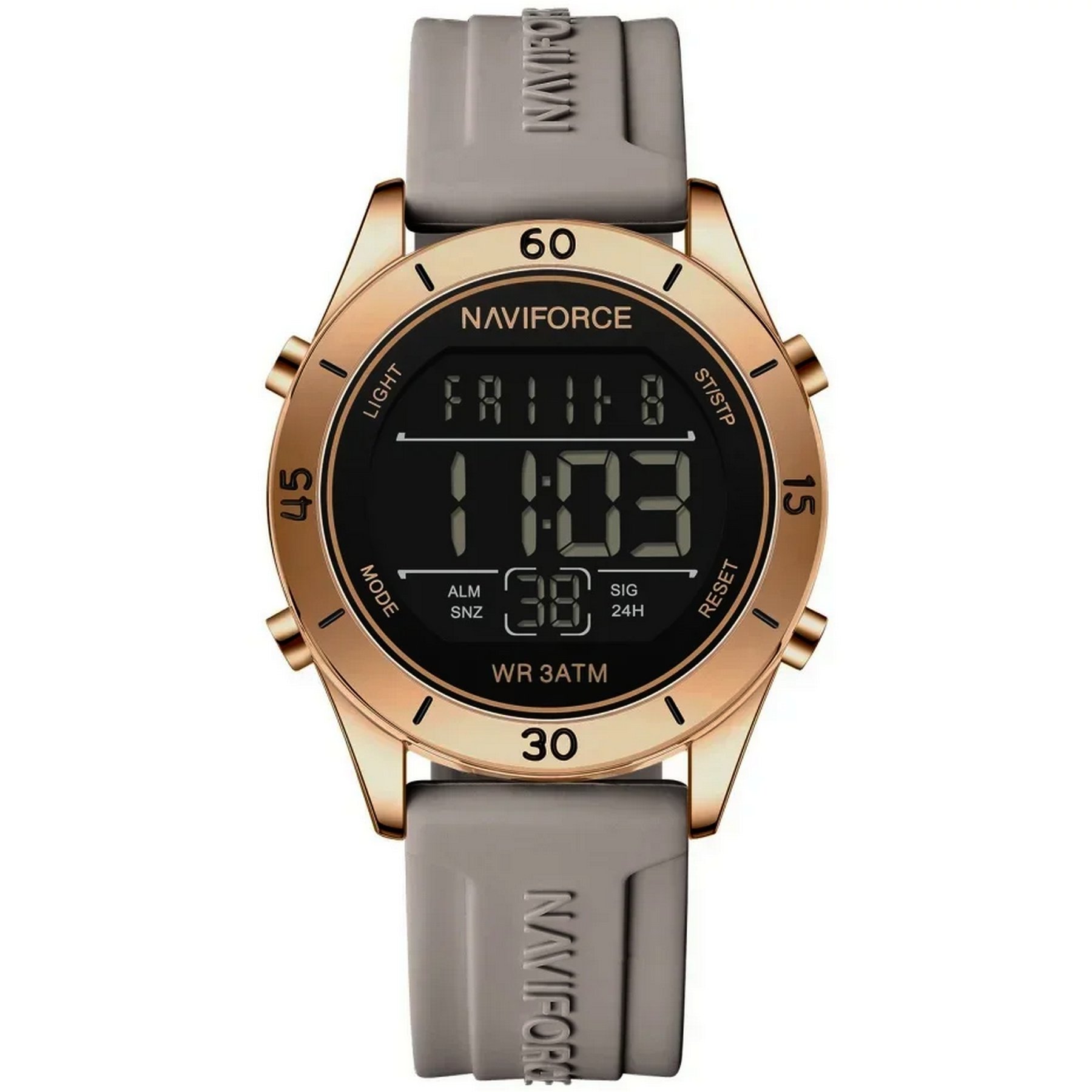 Relogio feminino esportivo tela Lcd digital pulseira silicone impermeavel 3atm
