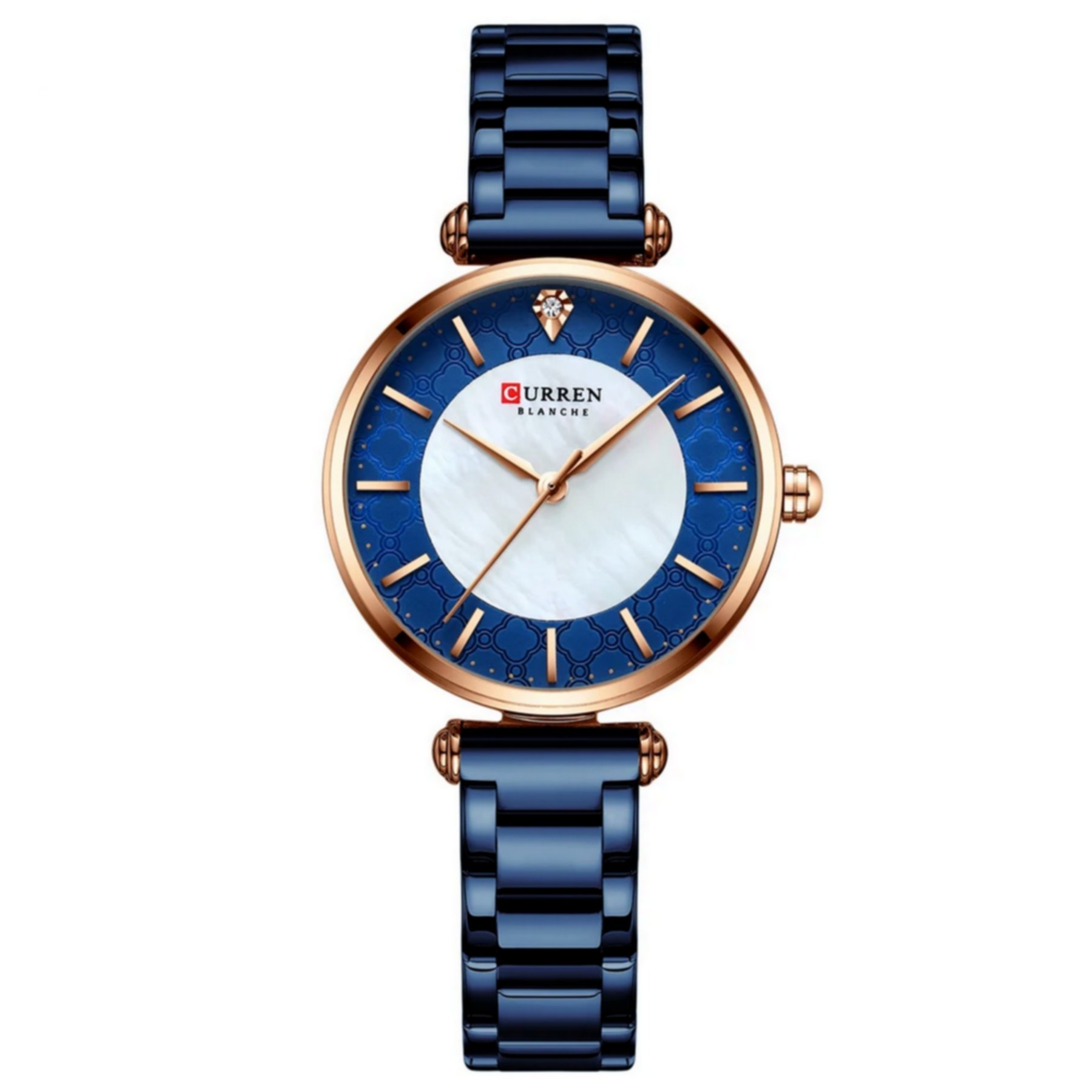 Relogio Feminino elegante quartzo fino Strass com aco inoxidavel moda casual