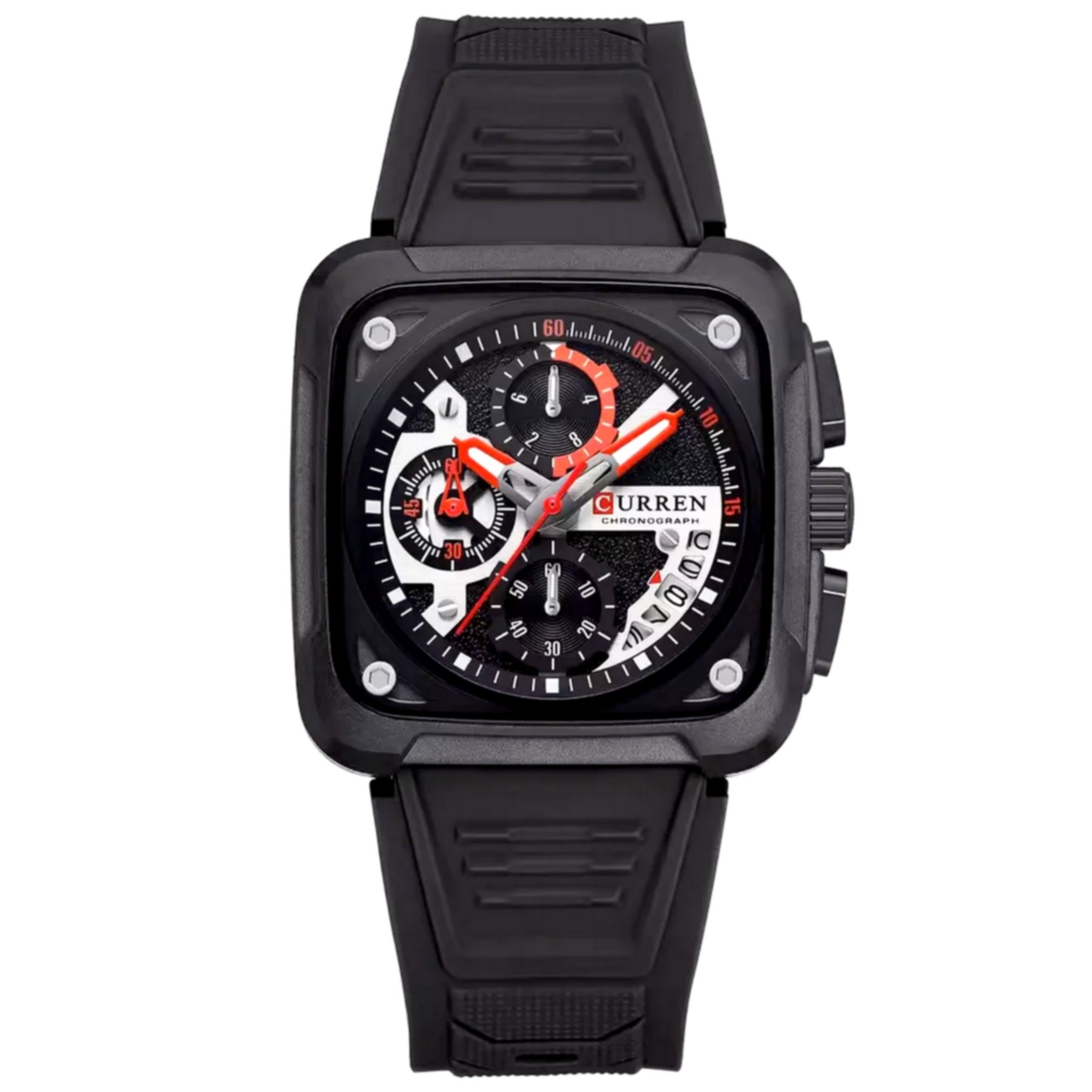 Relogio de pulso masculino casual pulseira de silicone impermeavel 3atm
