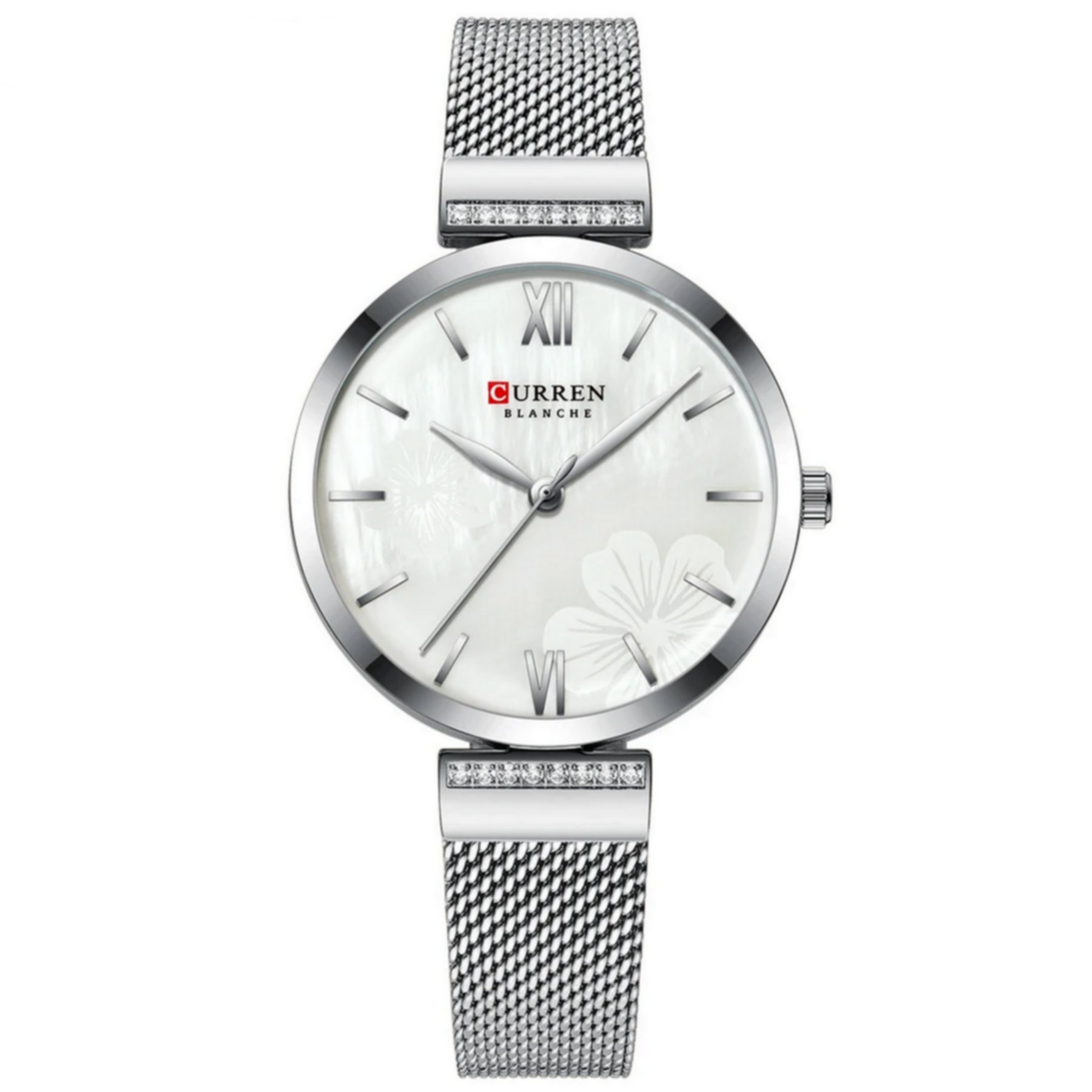Relogio Minimalista Feminino Quartzo Pulseira em Aco Design Elegante Casual