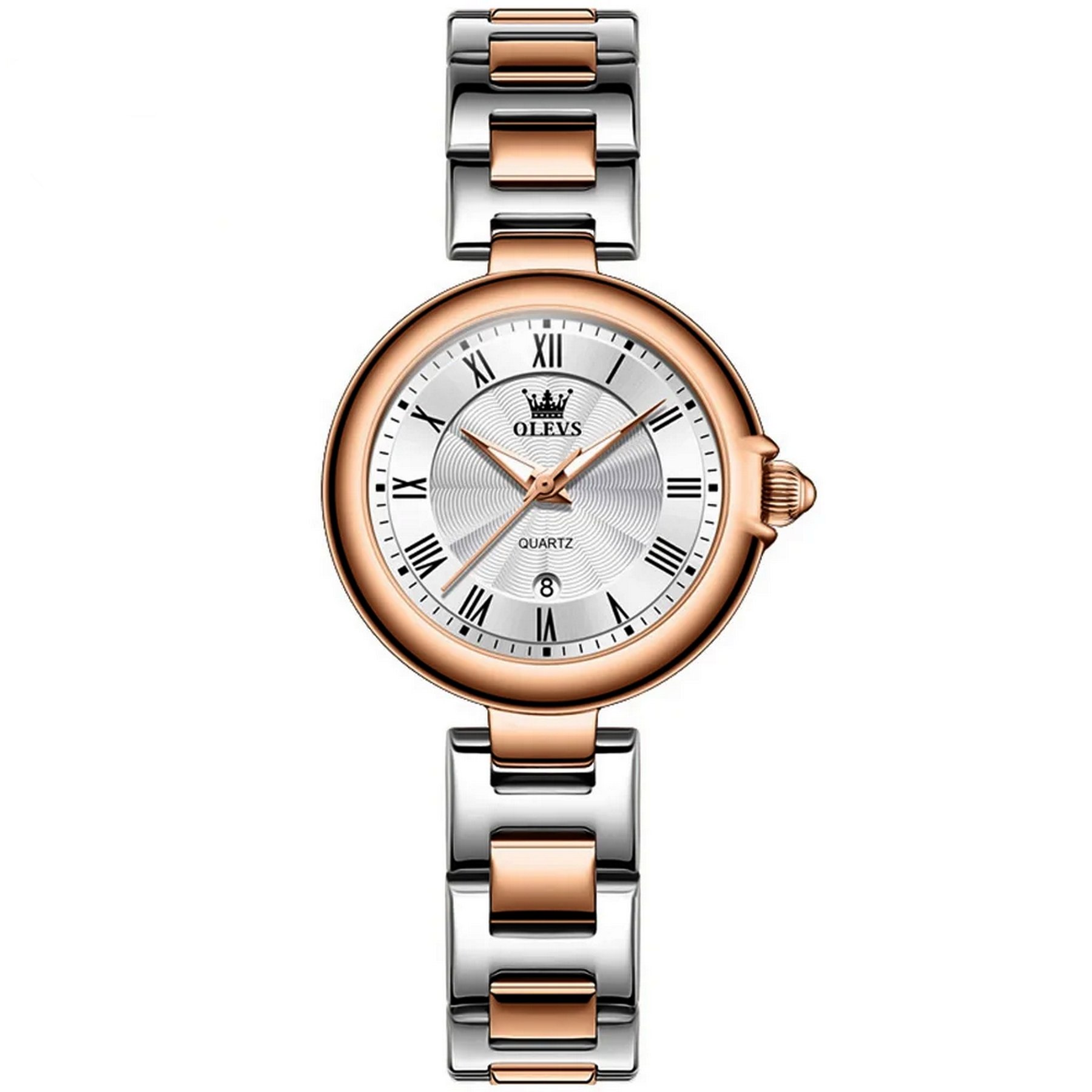 Relogio de Quartzo Feminino Design Fino Elegante Luminoso em Aco Inoxidavel