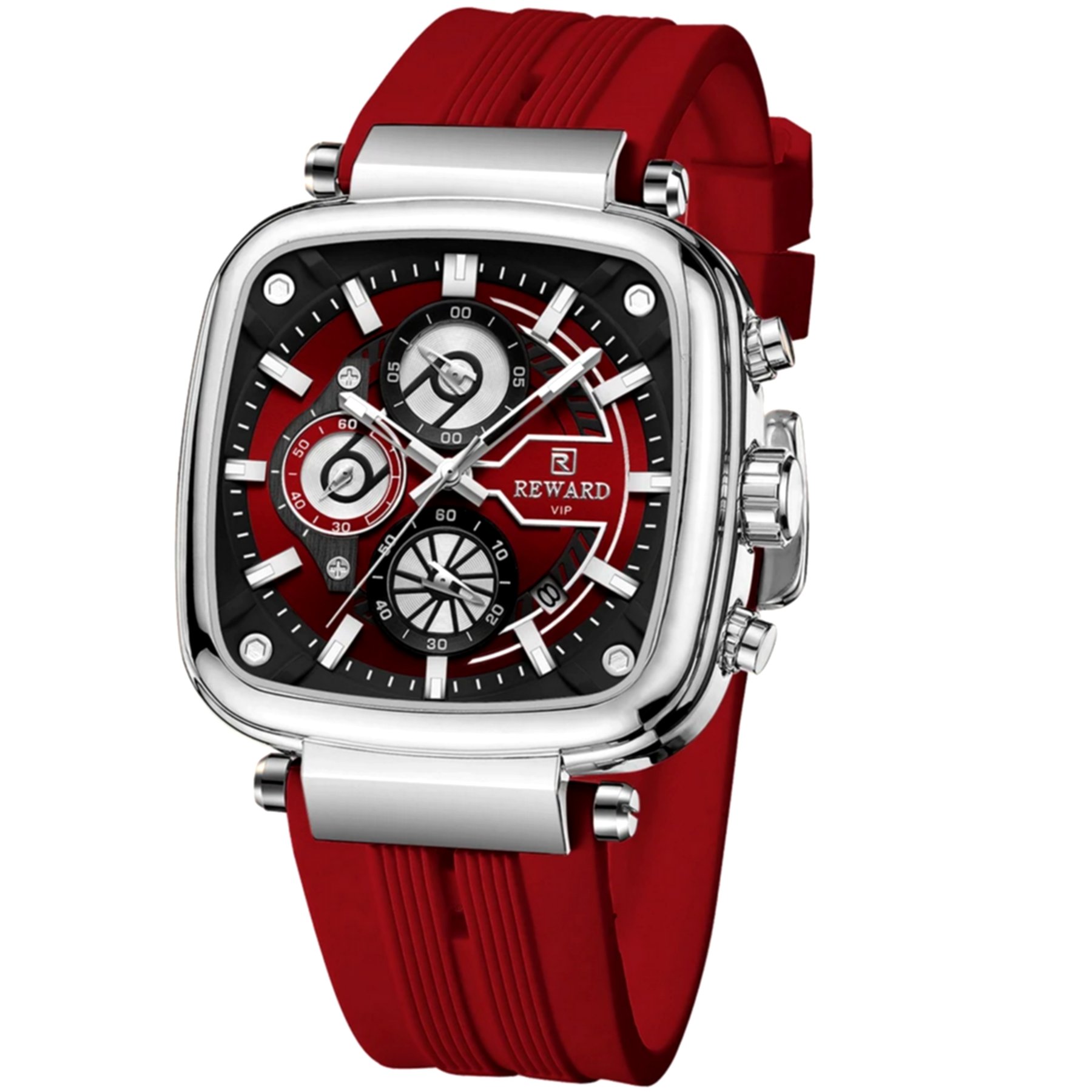 relogio masculino de pulso design esportivo a prova dagua Vermelho 1