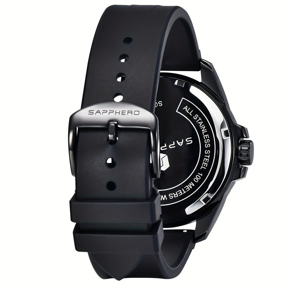 Relogio Aco Inoxidavel, Resistente a Agua ate 50m, Mostrador Analogico Preto 3
