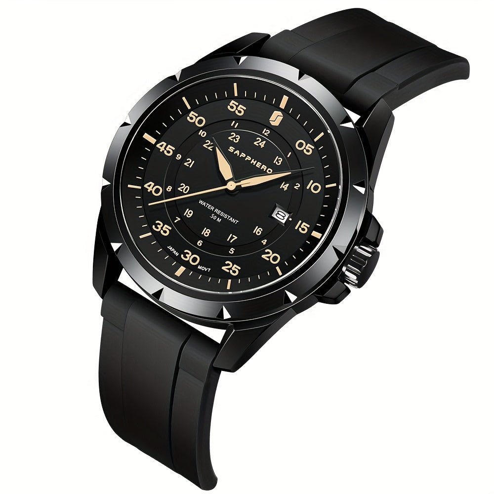 Relogio Aco Inoxidavel, Resistente a Agua ate 50m, Mostrador Analogico Preto 4