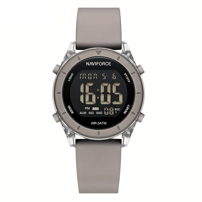 Relogio de pulso digital feminino LCD Tela pulseira de silicone 3atm