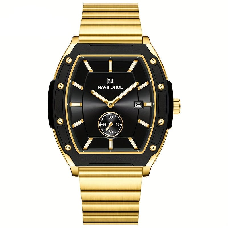 Relogio masculino quartzo com pulseira de aco inoxidavel Impermeavel 3atm