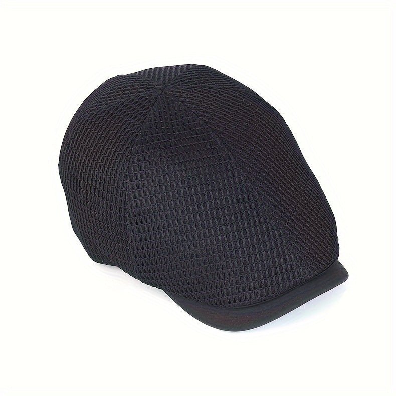 Bone Britanico de Malha Respiravel Estilo Casual Fashion Unissex Ajustavel Preto 4