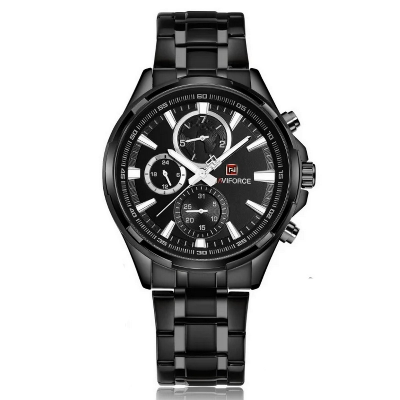 Relogio masculino quartzo design moderno esportivo em aco inoxidavel