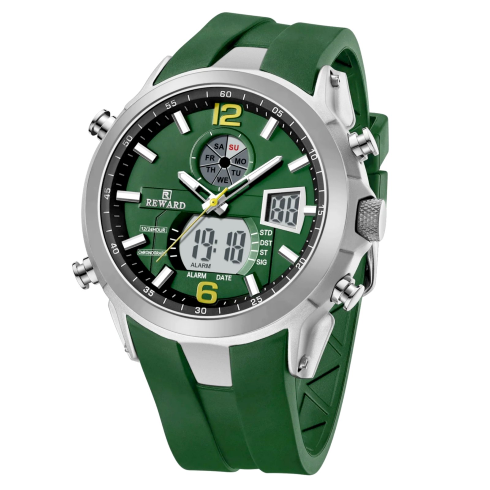 relogio de quartzo digital masculino esportivo multifuncoes a prova dagua