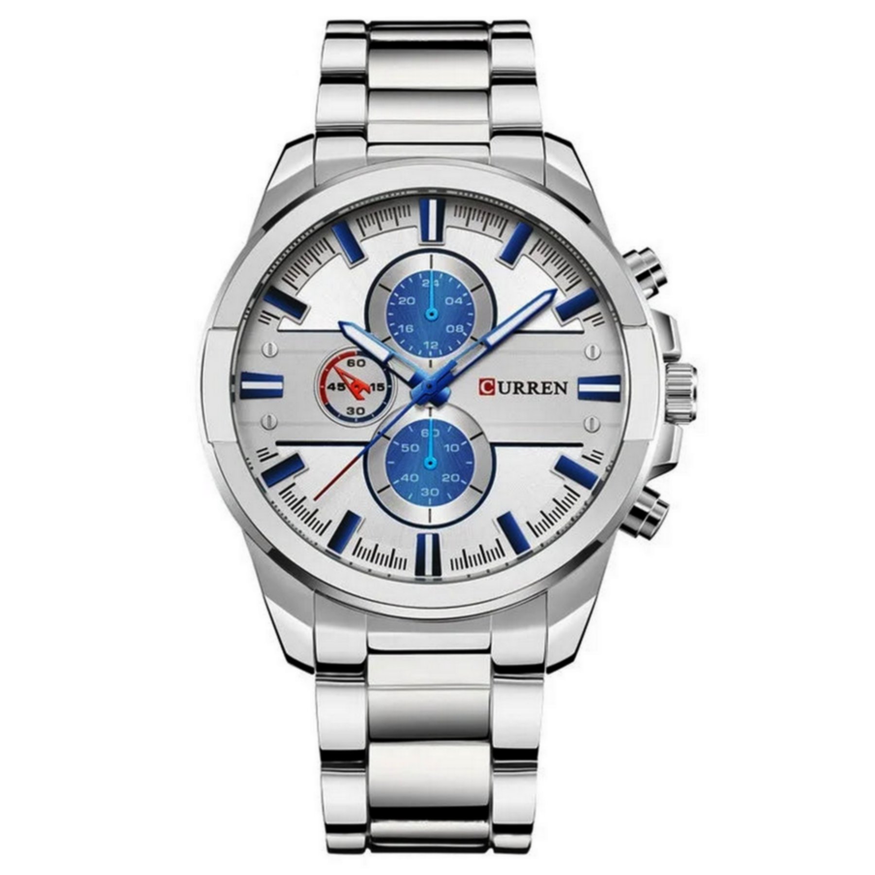 Relogio masculino de aco inoxidavel a prova dagua de quartzo analogico