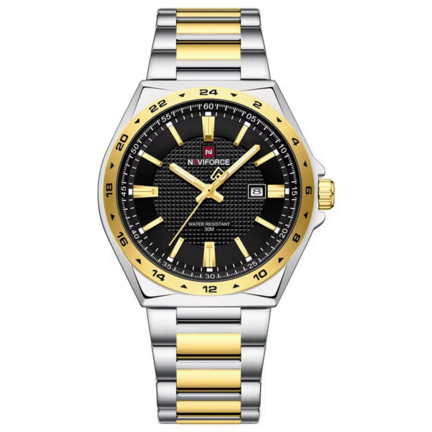 Relogio de Quartzo Masculino Pulseira de Aco Inoxidavel 3ATM