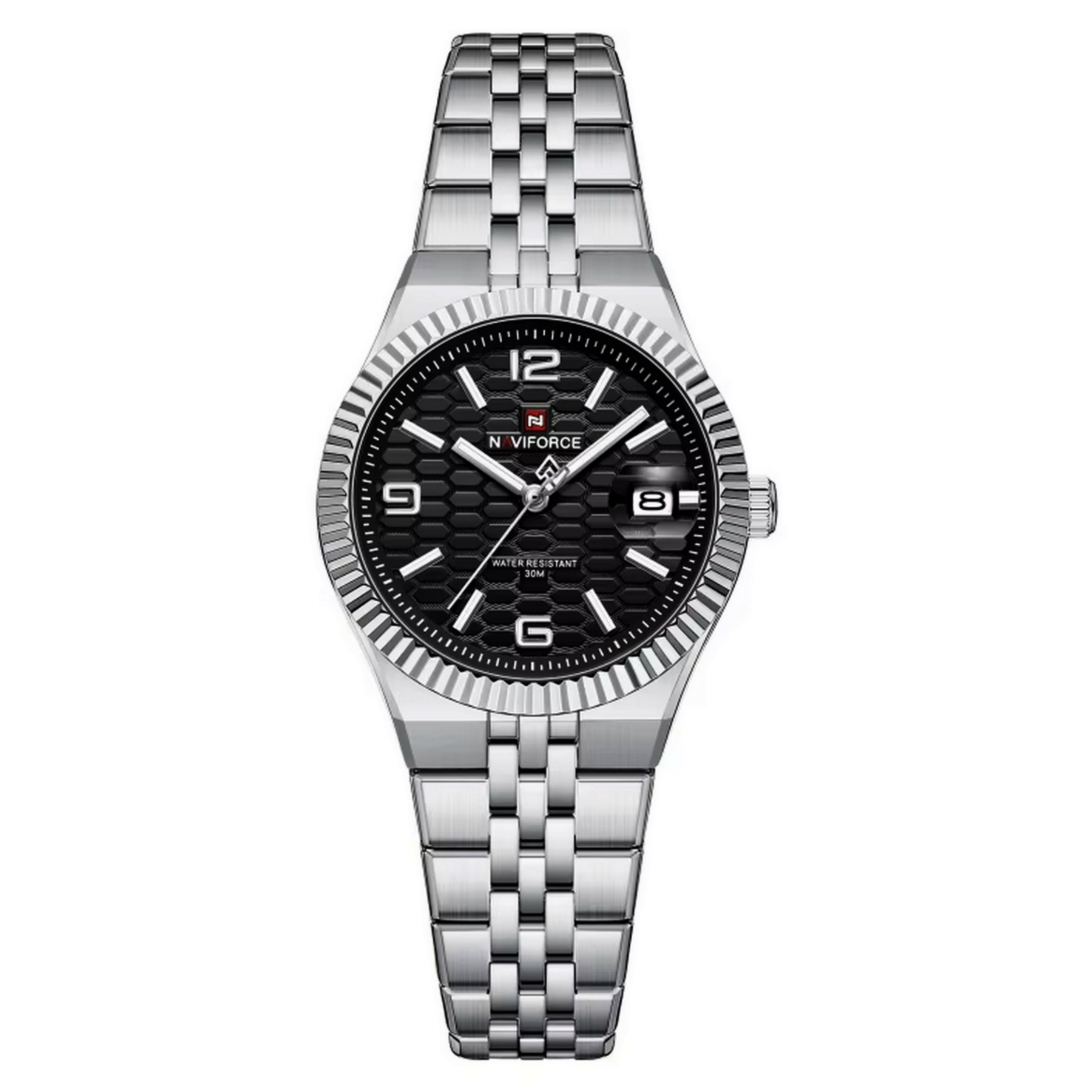 Relogio de Pulso de Quartzo Feminino com Bracelete em Aco A Prova dAgua