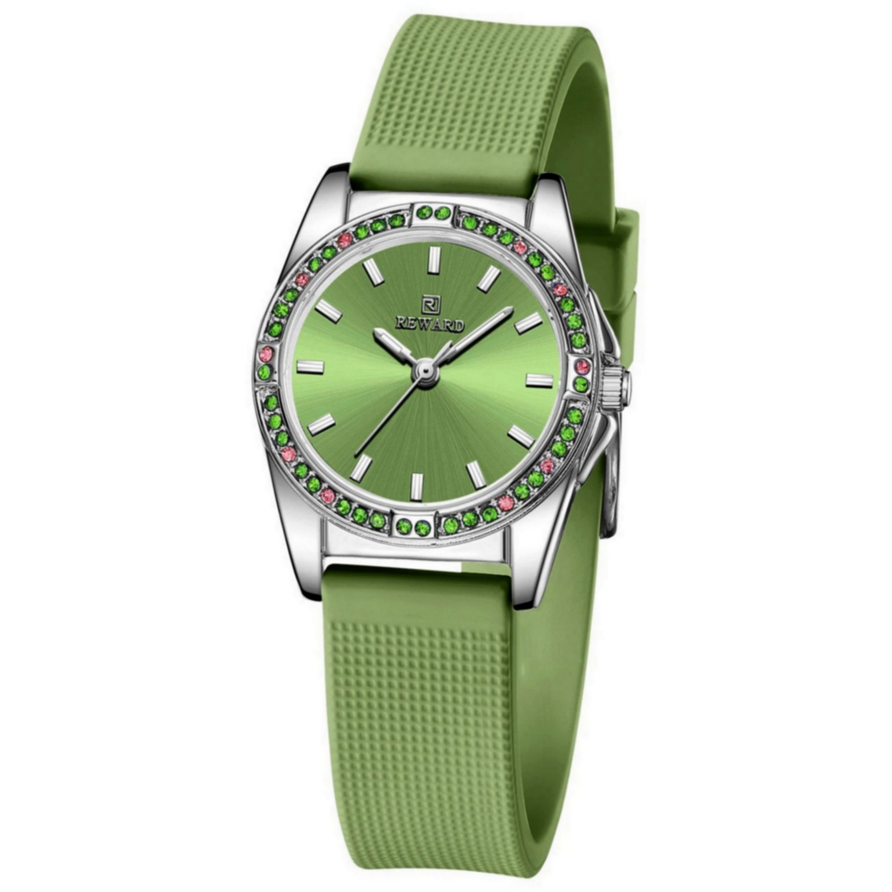 Relogio de quartzo feminino pulseira de silicone moda casual