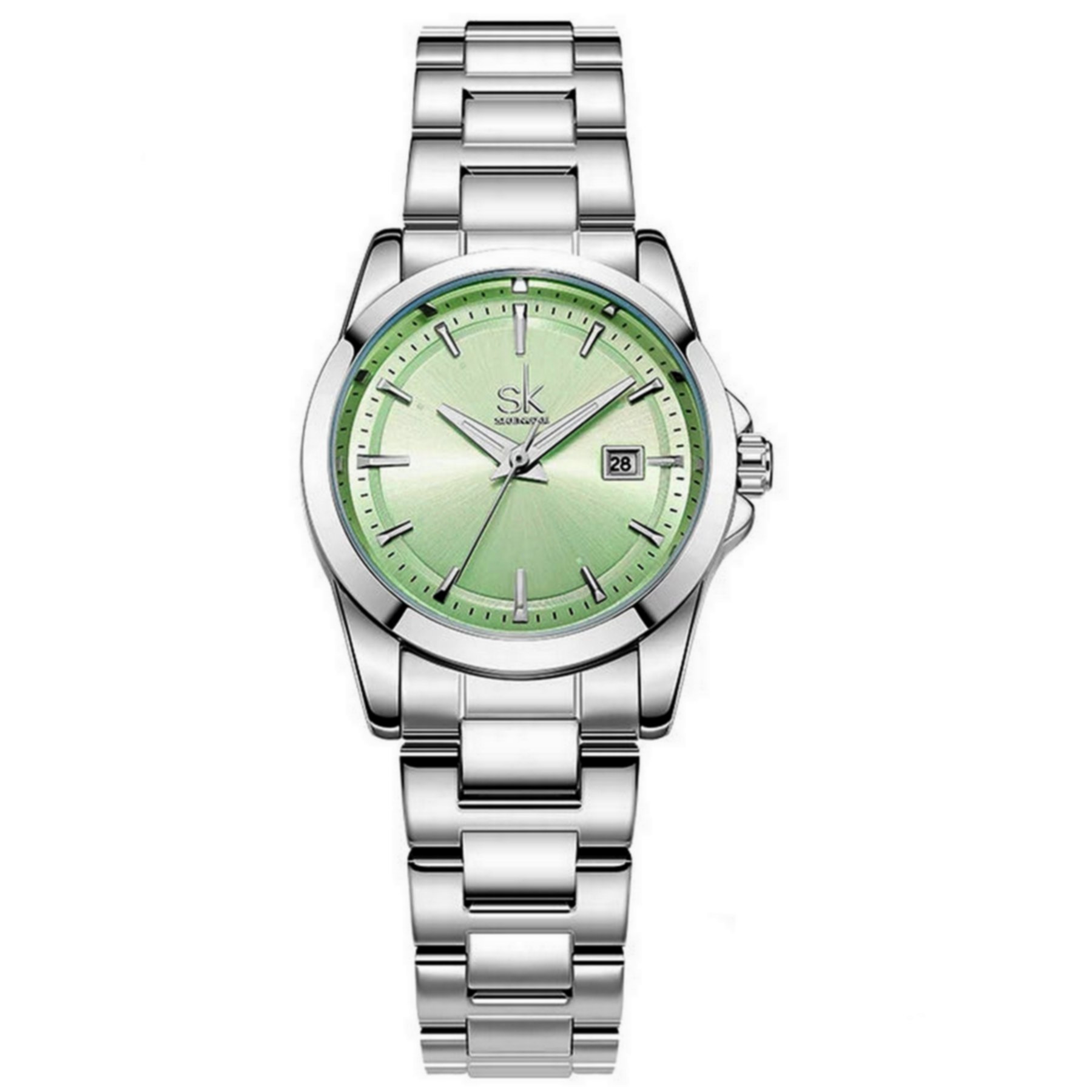 Relogio de pulso feminino design elegante quartzo impermeavel 3atm