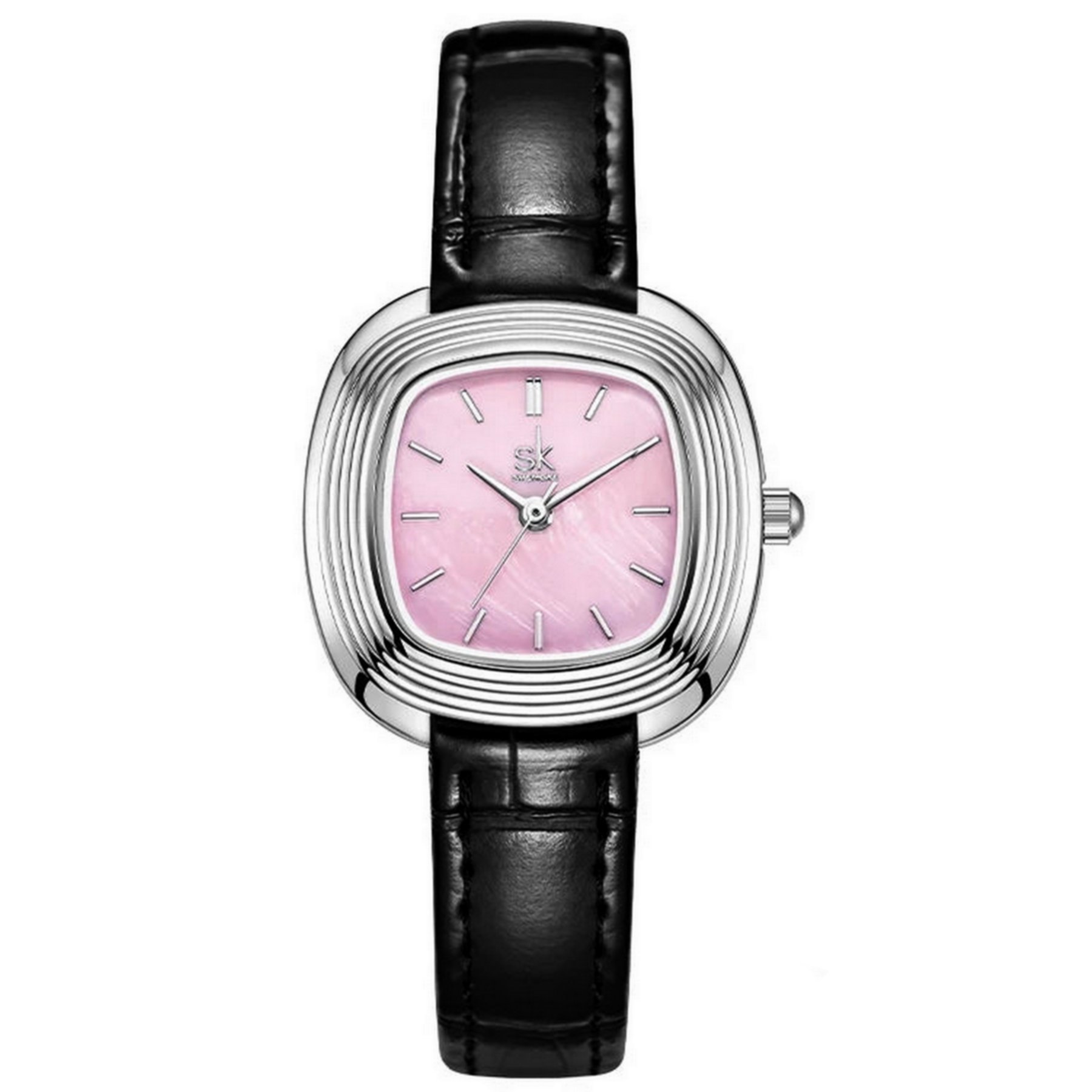 relogio analogico feminino design quadrado moderno criativo impermeavel